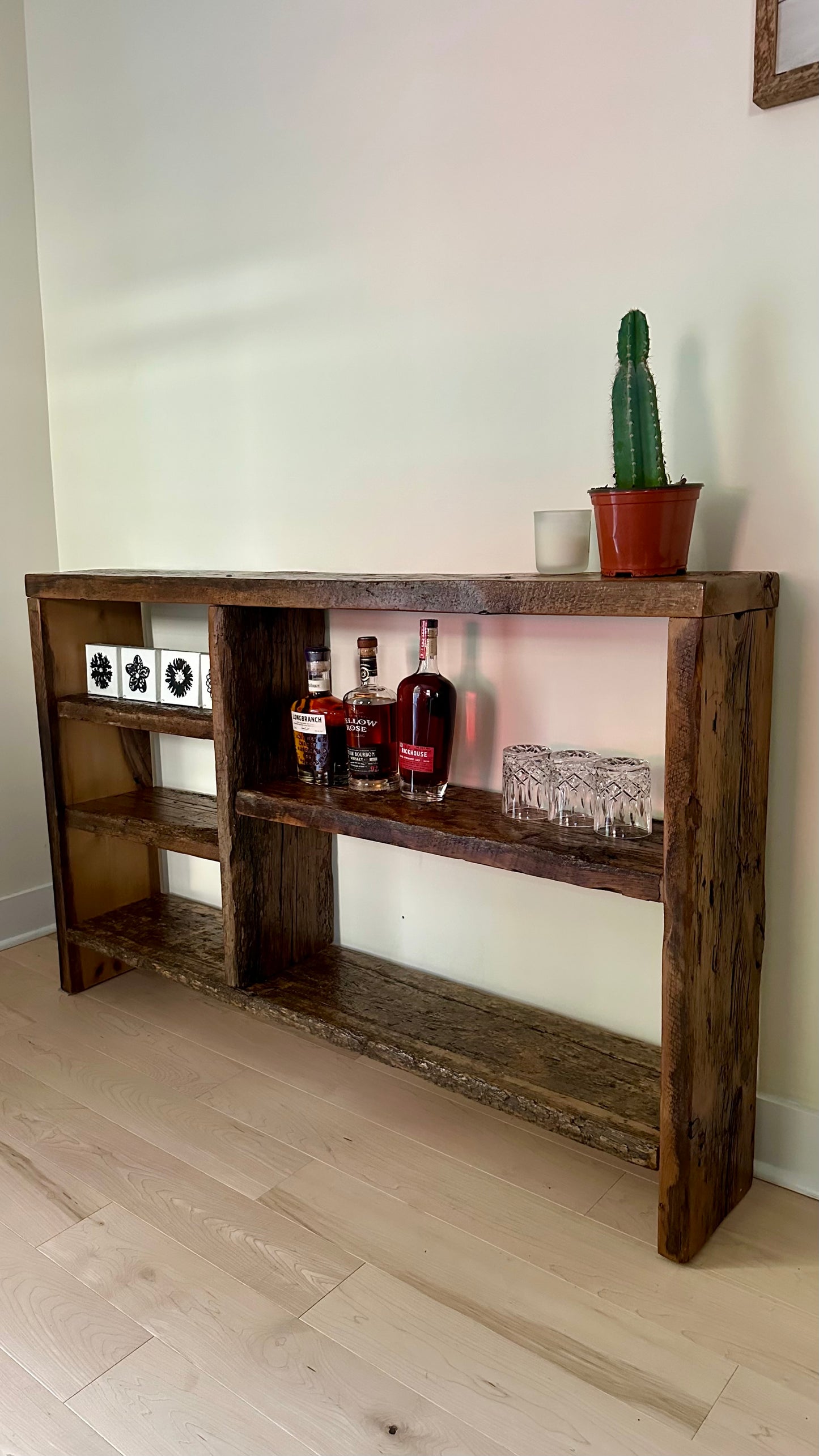 4.5’ Rustic Reclaimed Wood Console Table