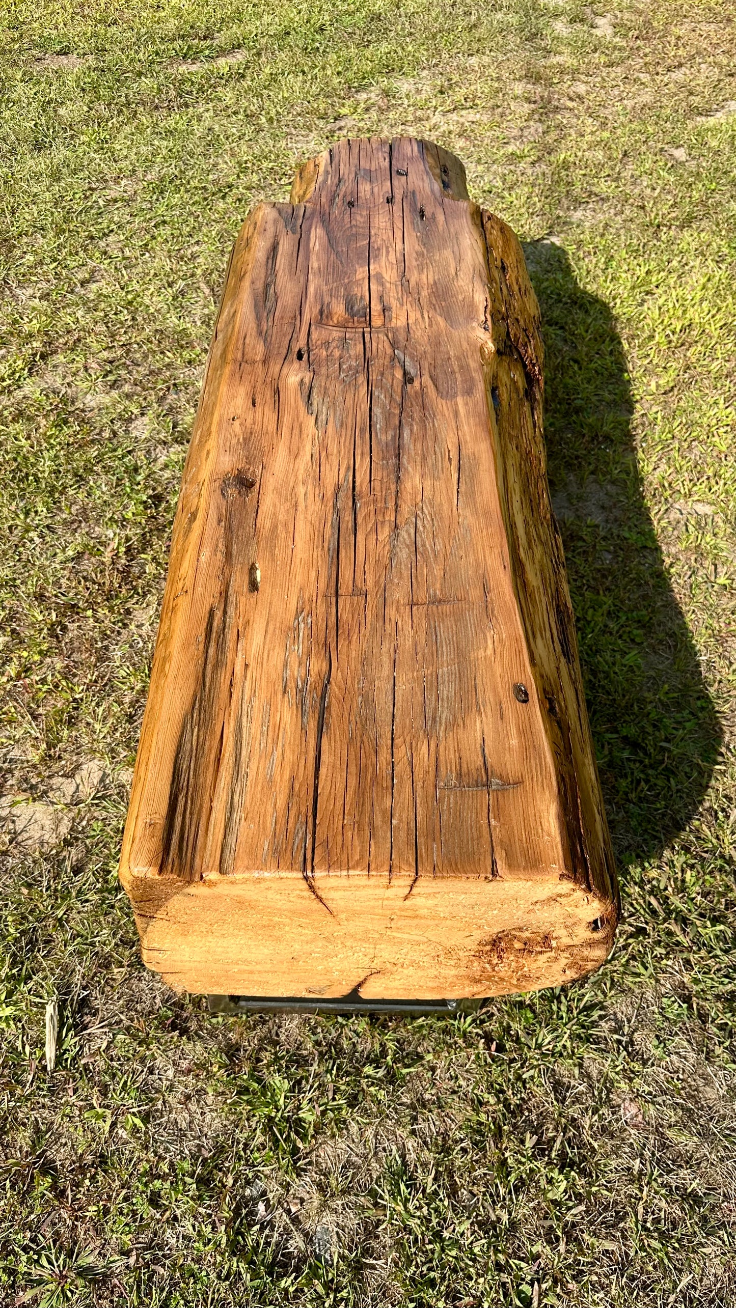 4’ L Rustic Barn Wood Beam Bench / Table