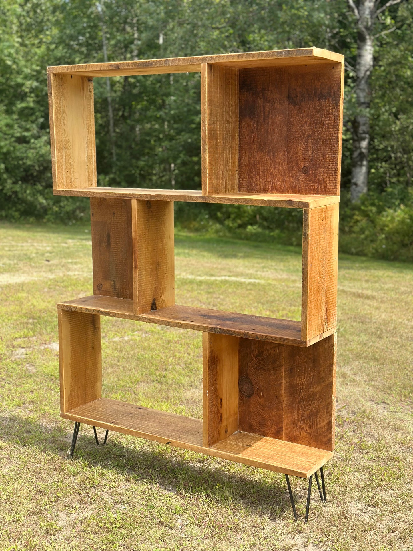 Rustic Reclaimed Wood Bookcase / Shelf on Hairpin Legs