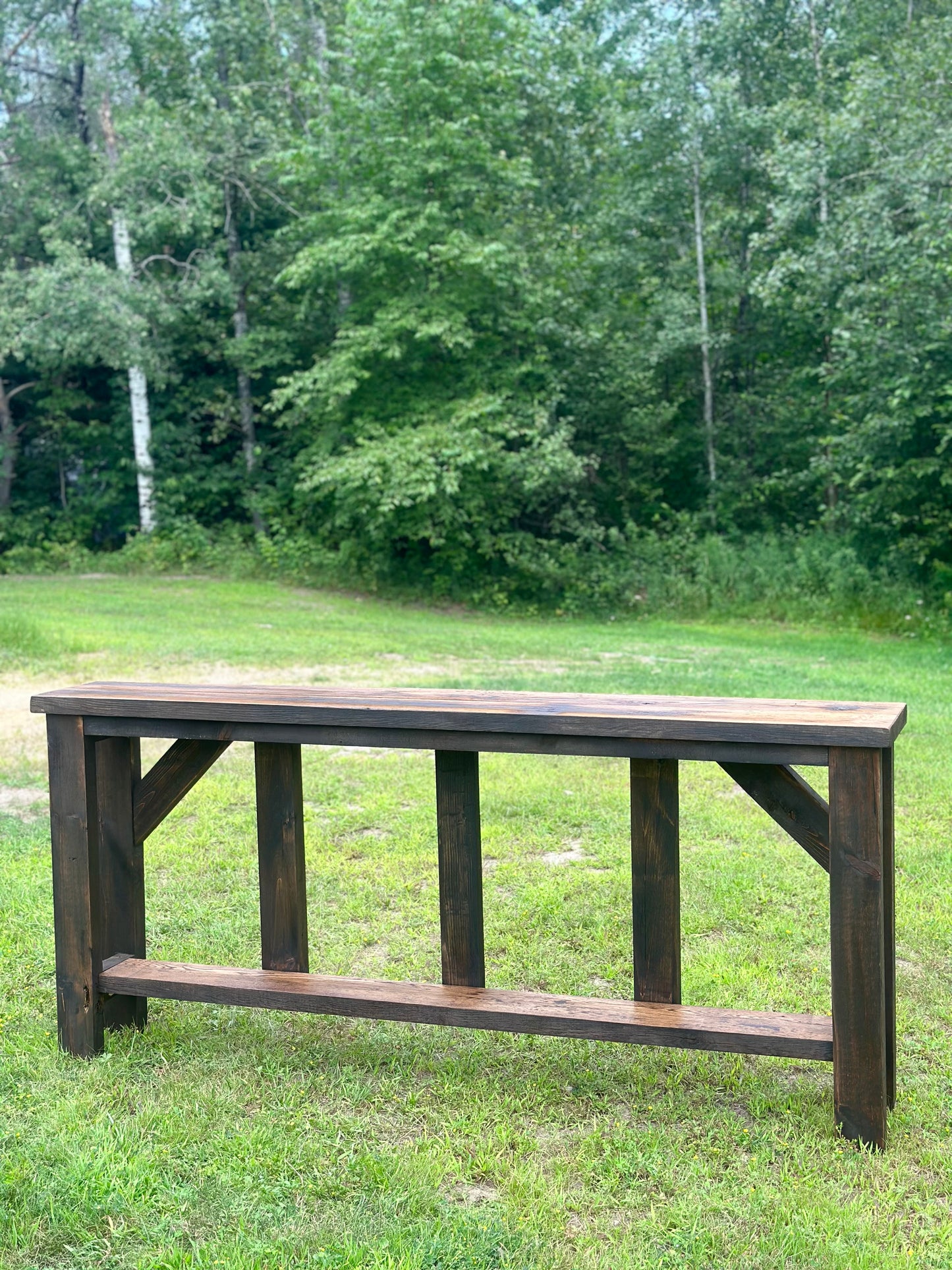 6 1/2’ L Rustic Reclaimed Wood Console / Hallway Table