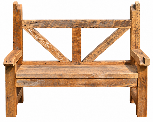 4.5' L Rustic Reclaimed Wood Bench