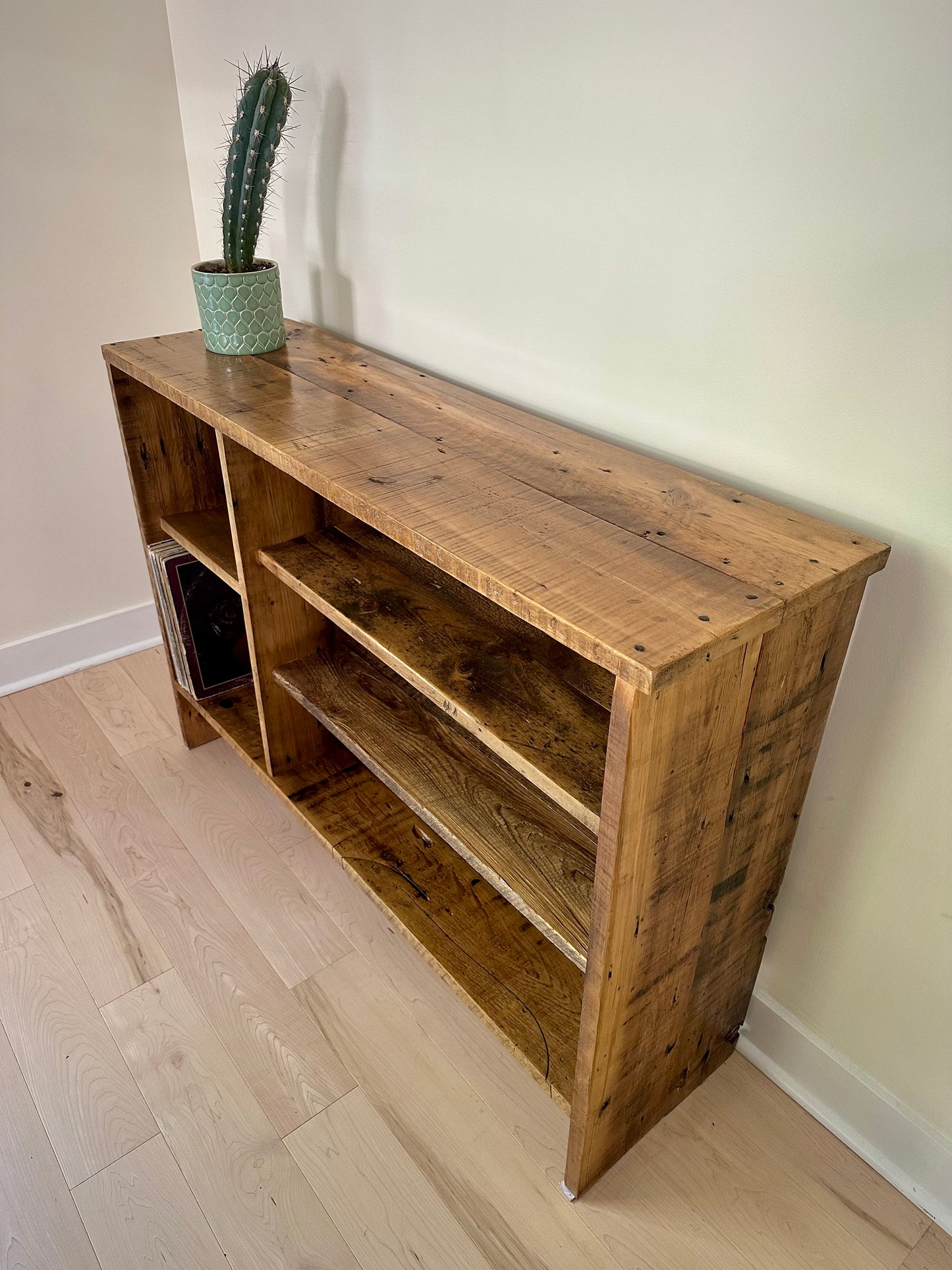 4’ L Rustic Reclaimed Wood Console / Media Table