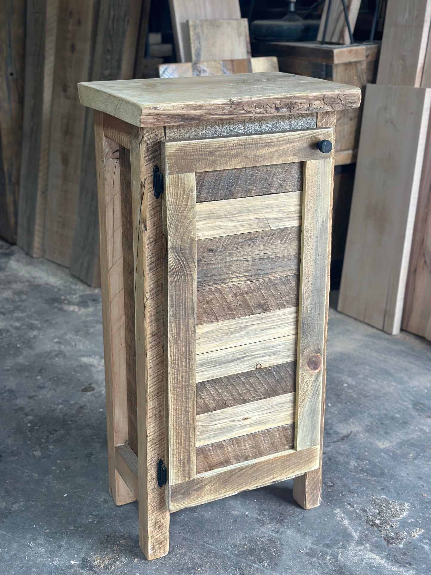 Rustic Wood Bar / Storage Cabinet