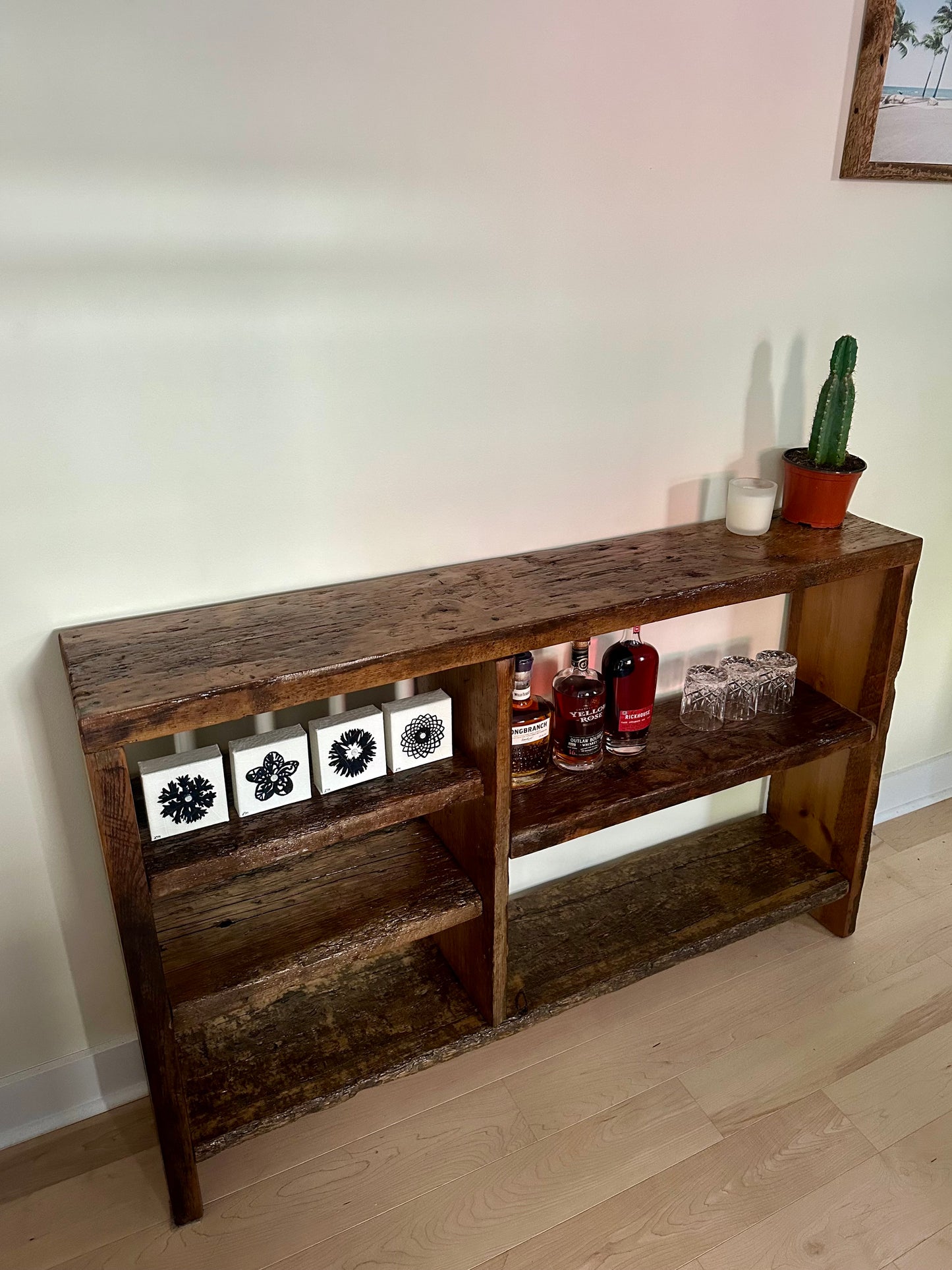 4.5’ Rustic Reclaimed Wood Console Table