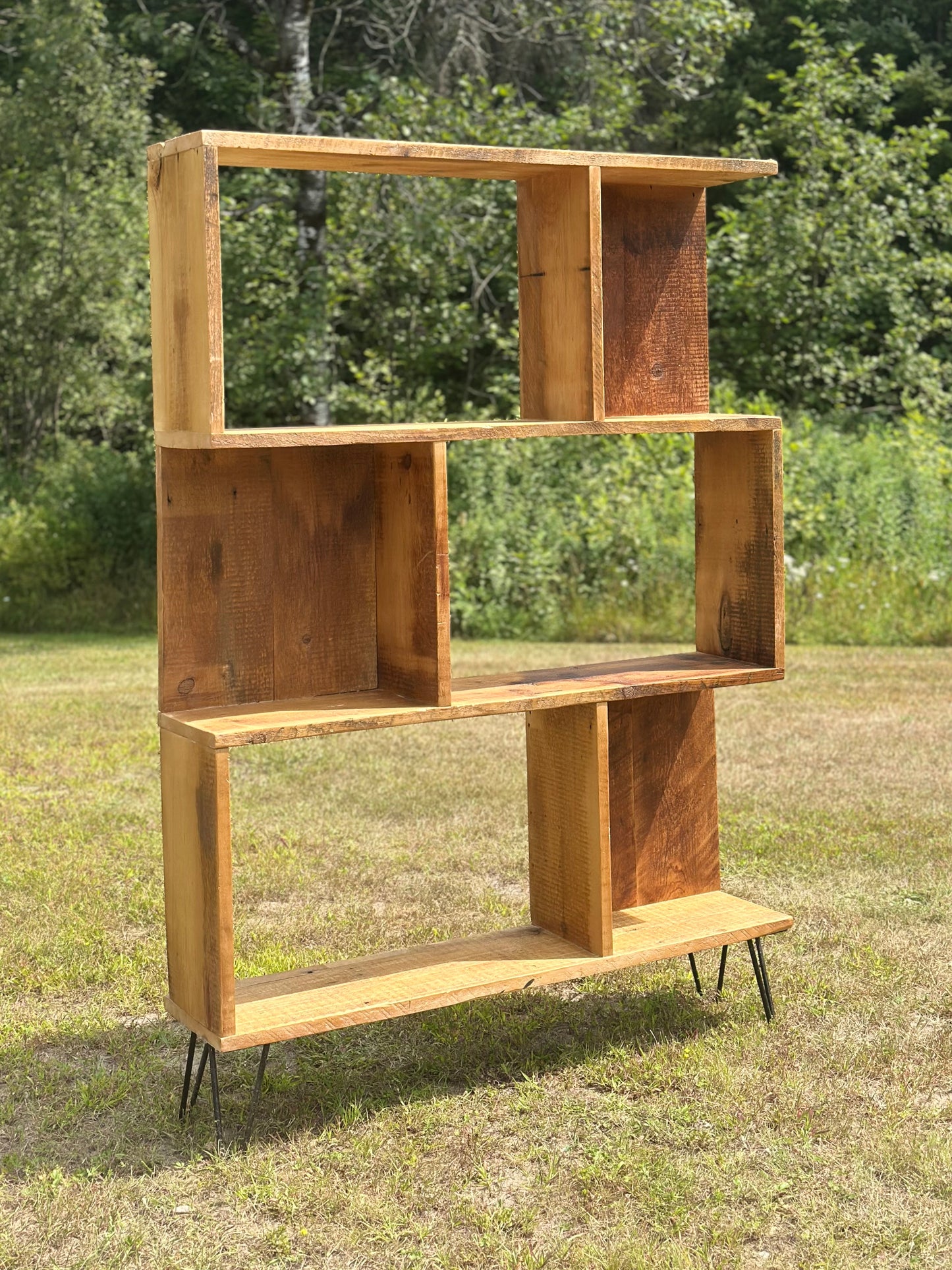 Rustic Reclaimed Wood Bookcase / Shelf on Hairpin Legs