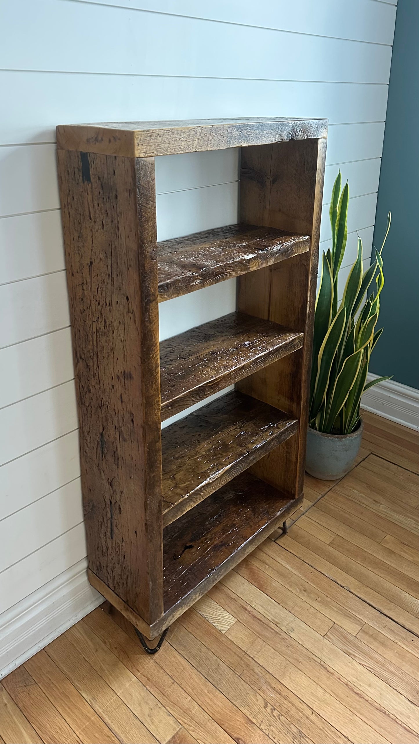 4’ H Rustic Wood Bookcase
