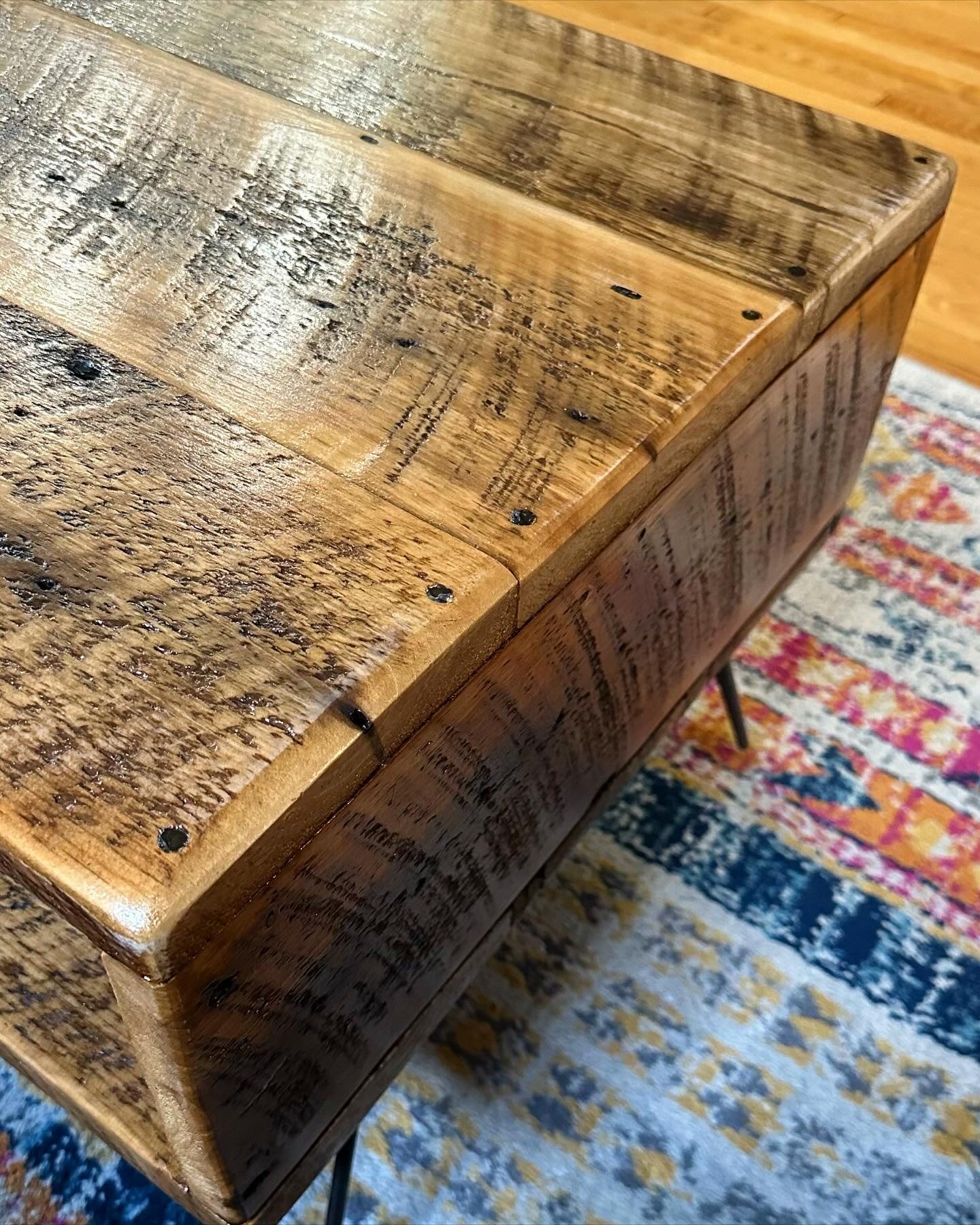 Retro Inspired / MCM Rustic Wood Coffee Table
