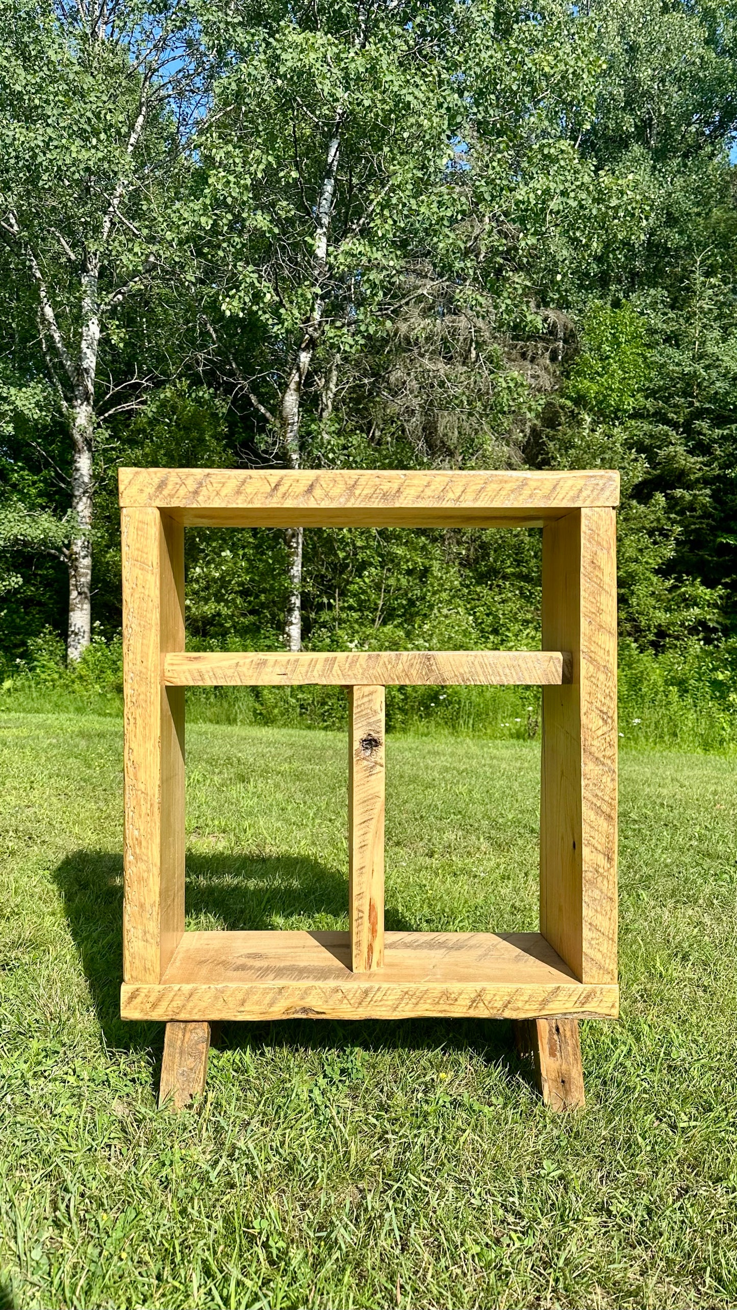 2’ L Rustic Ash Wood Side / Entryway Table