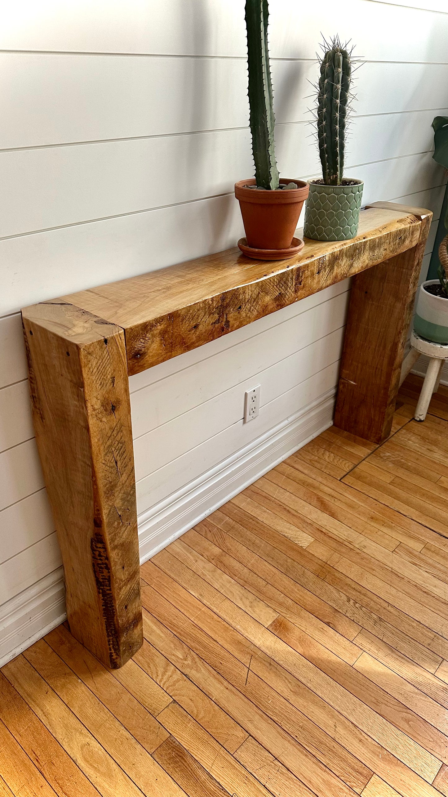 4 1/2’ Rustic Reclaimed Wood Console Table