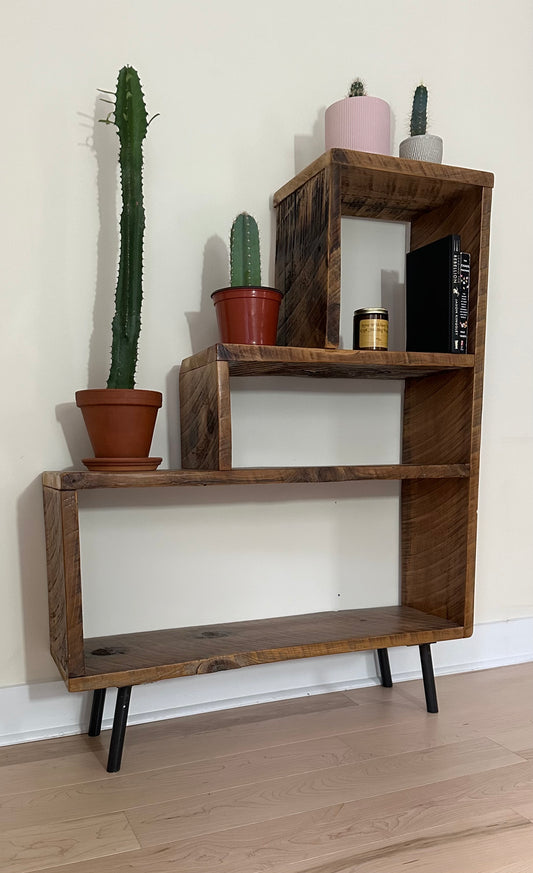 Rustic Reclaimed Wood Bookcase / Plant Stand