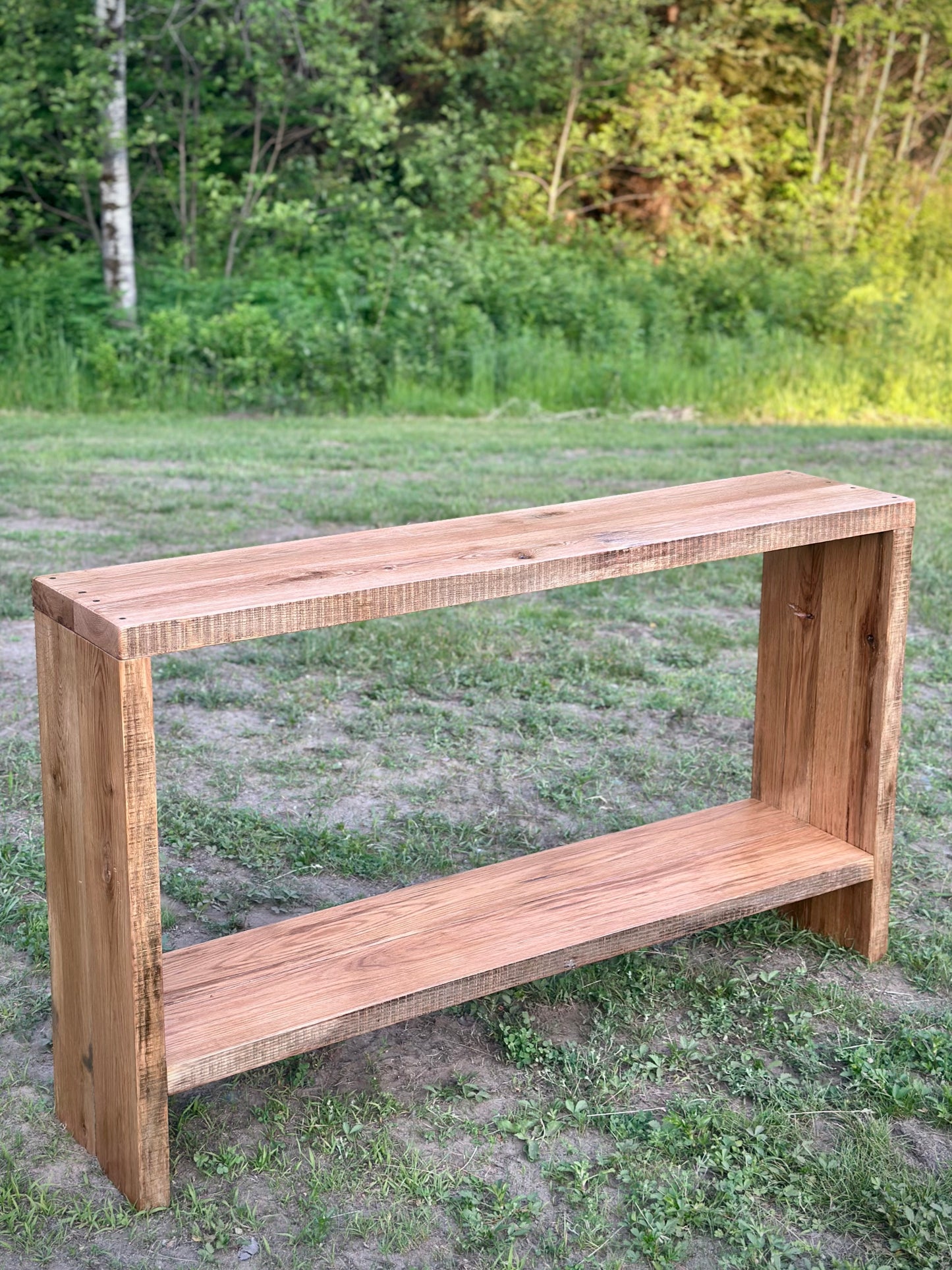 4 1/2’ L Rustic Oak Wood Console / Hallway Table
