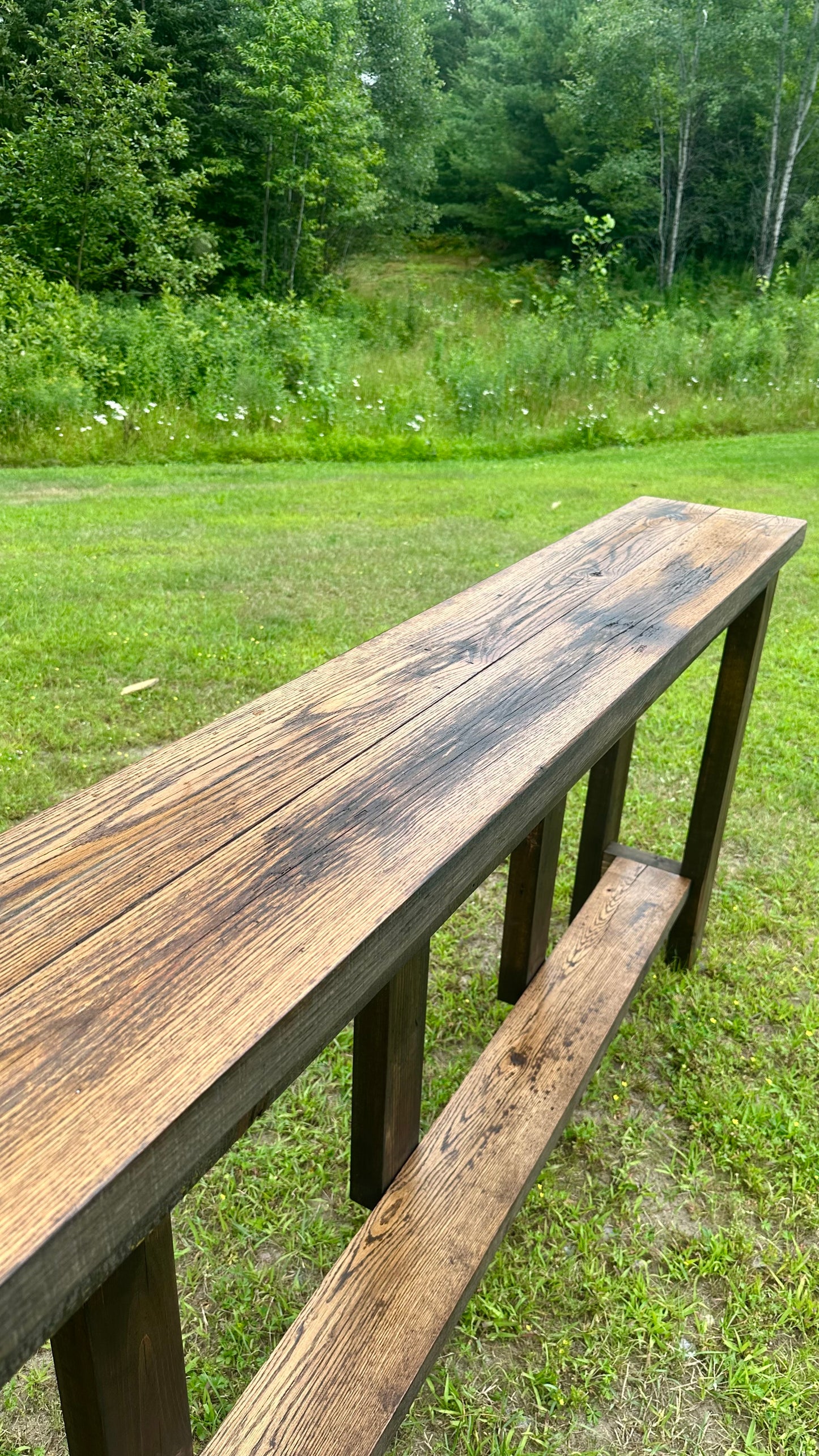 6 1/2’ L Rustic Reclaimed Wood Console / Hallway Table