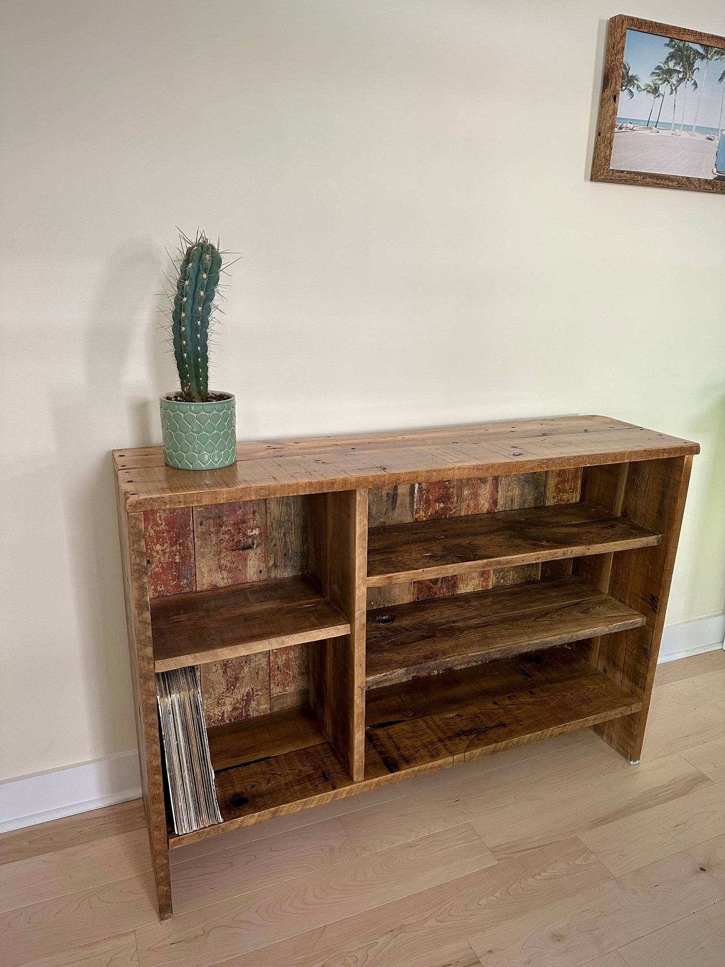 4’ L Rustic Reclaimed Wood Console / Media Table