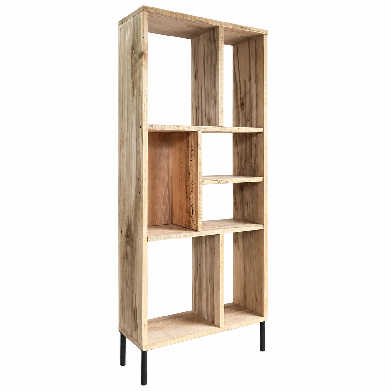 5 1/2' Rustic Maple Bookcase on Pin Legs