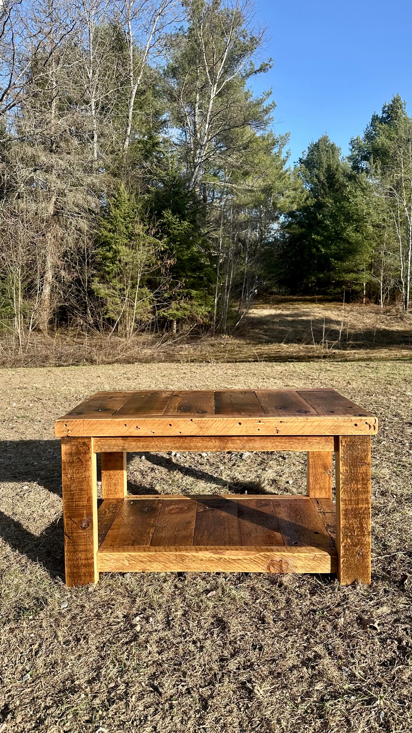 3’ L Rustic Reclaimed Wood Coffee Table