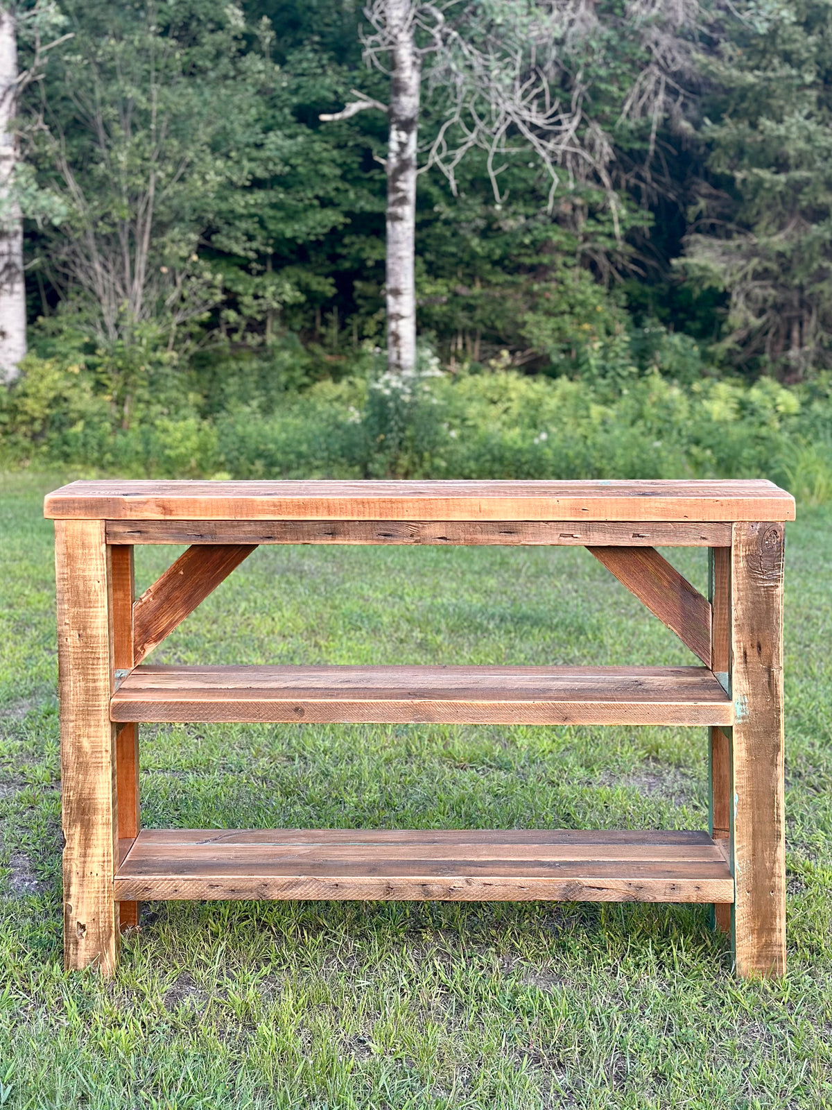 54" L Rustic Reclaimed Wood Bar / Console Table