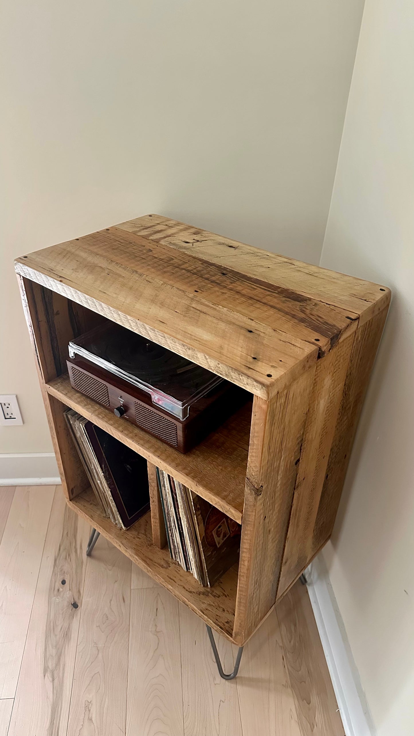 Rustic Reclaimed Wood Media / Side Table