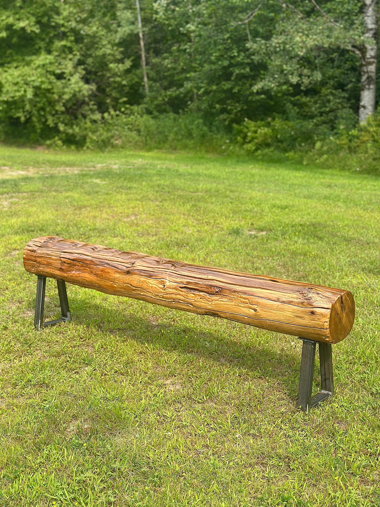 6’ L Rustic Reclaimed Cedar Wood Beam Bench