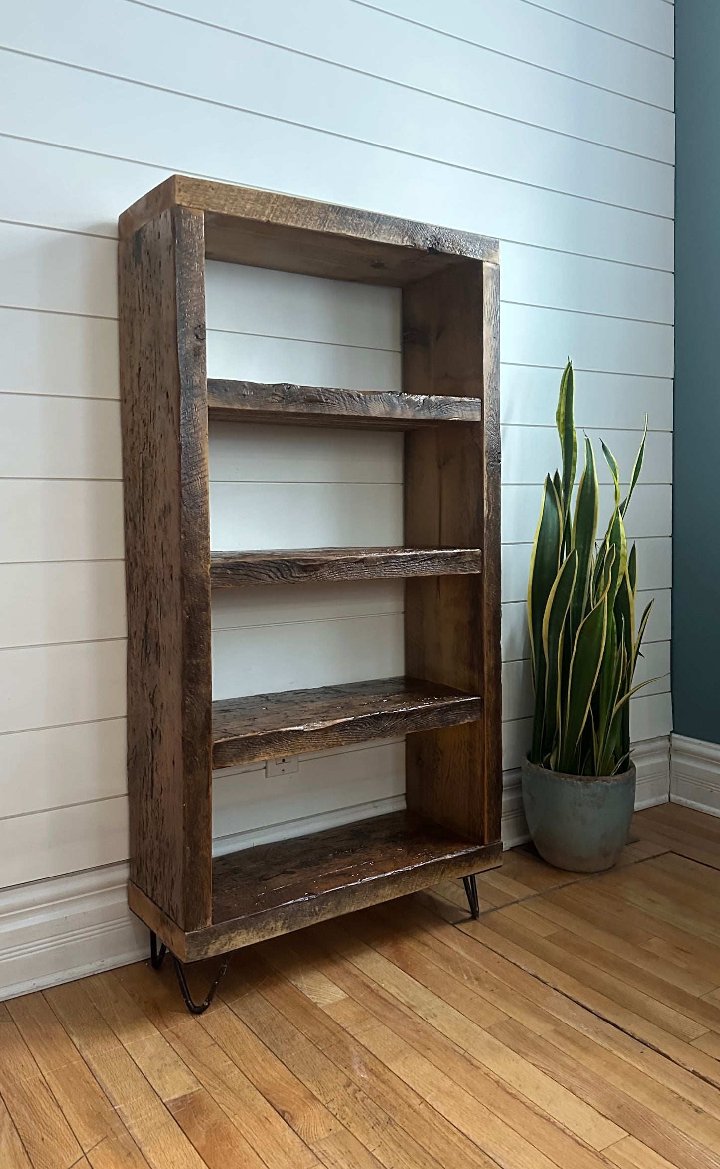 4’ H Rustic Wood Bookcase