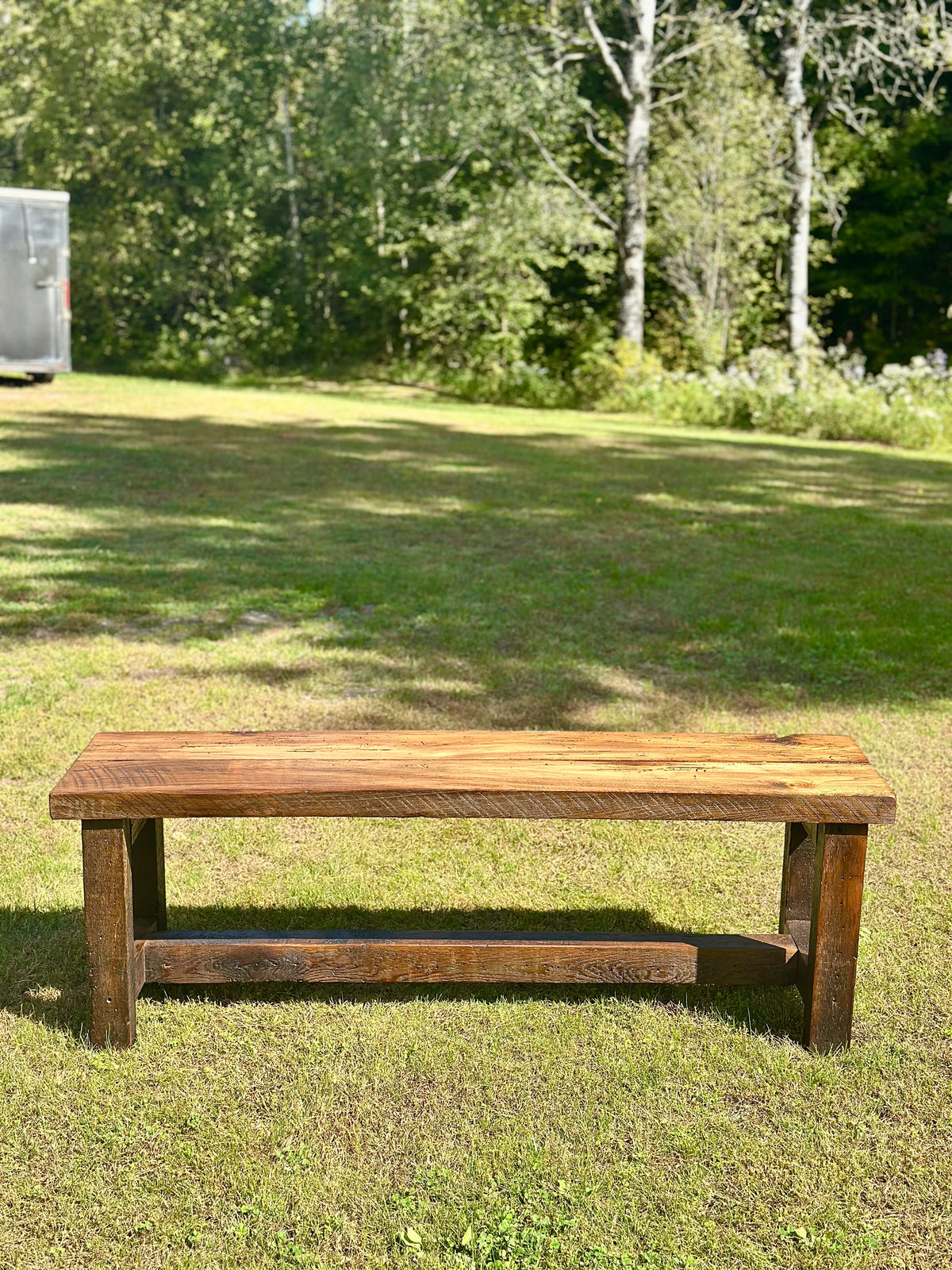 5' L Rustic Reclaimed Wood Bench/Low Table
