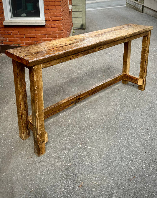 6’ L Rustic Reclaimed Wood Bar Table