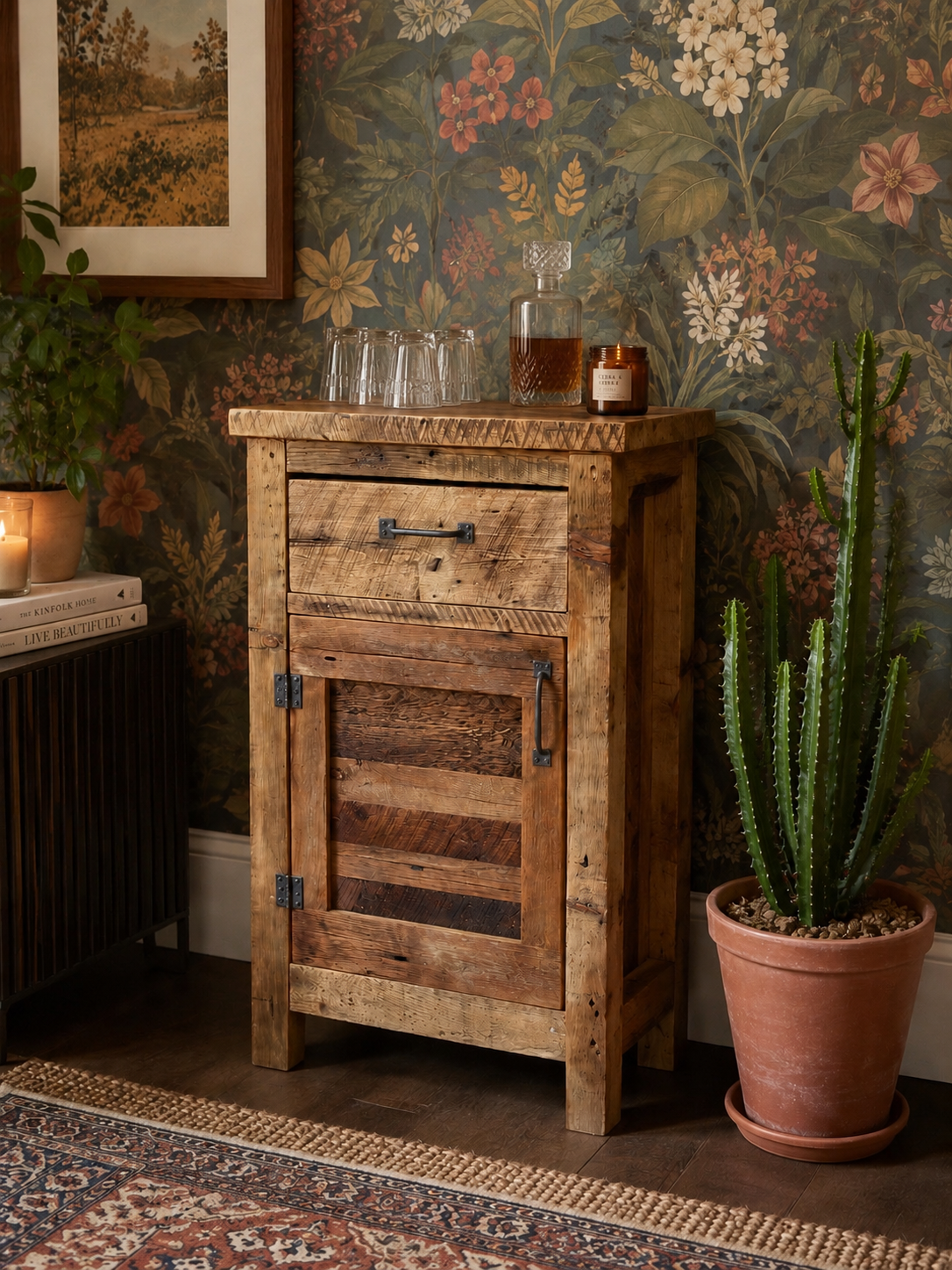 2' L Rustic Reclaimed Wood Cabinet