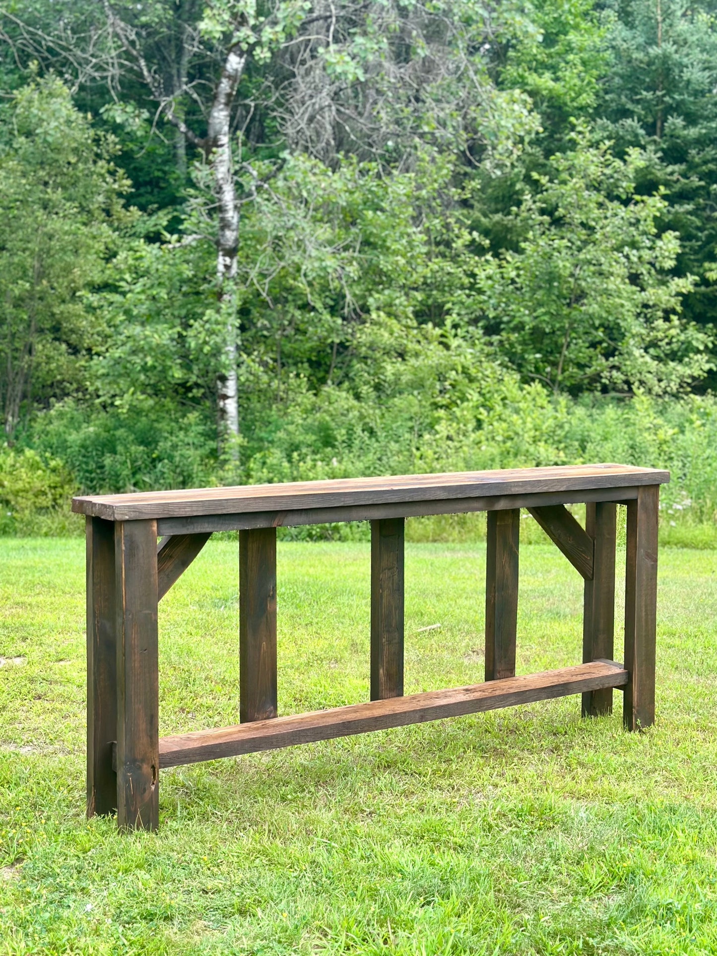 6 1/2’ L Rustic Reclaimed Wood Console / Hallway Table