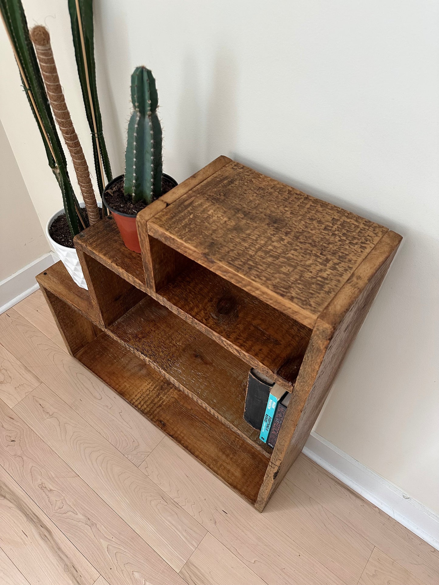 3’ L Rustic Reclaimed Wood Shelf / Bookcase