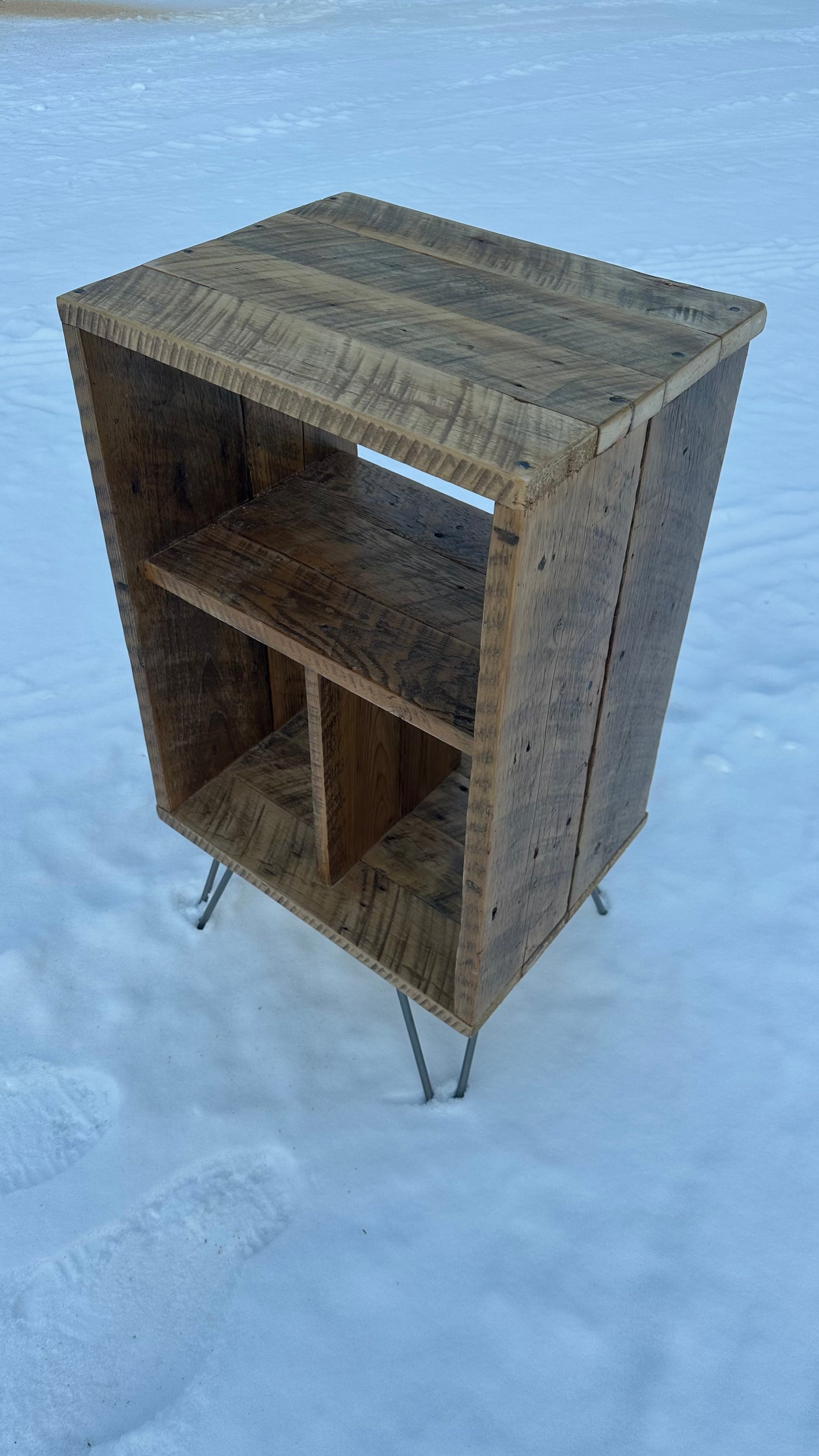 Rustic Reclaimed Wood Vinyl / Media Table