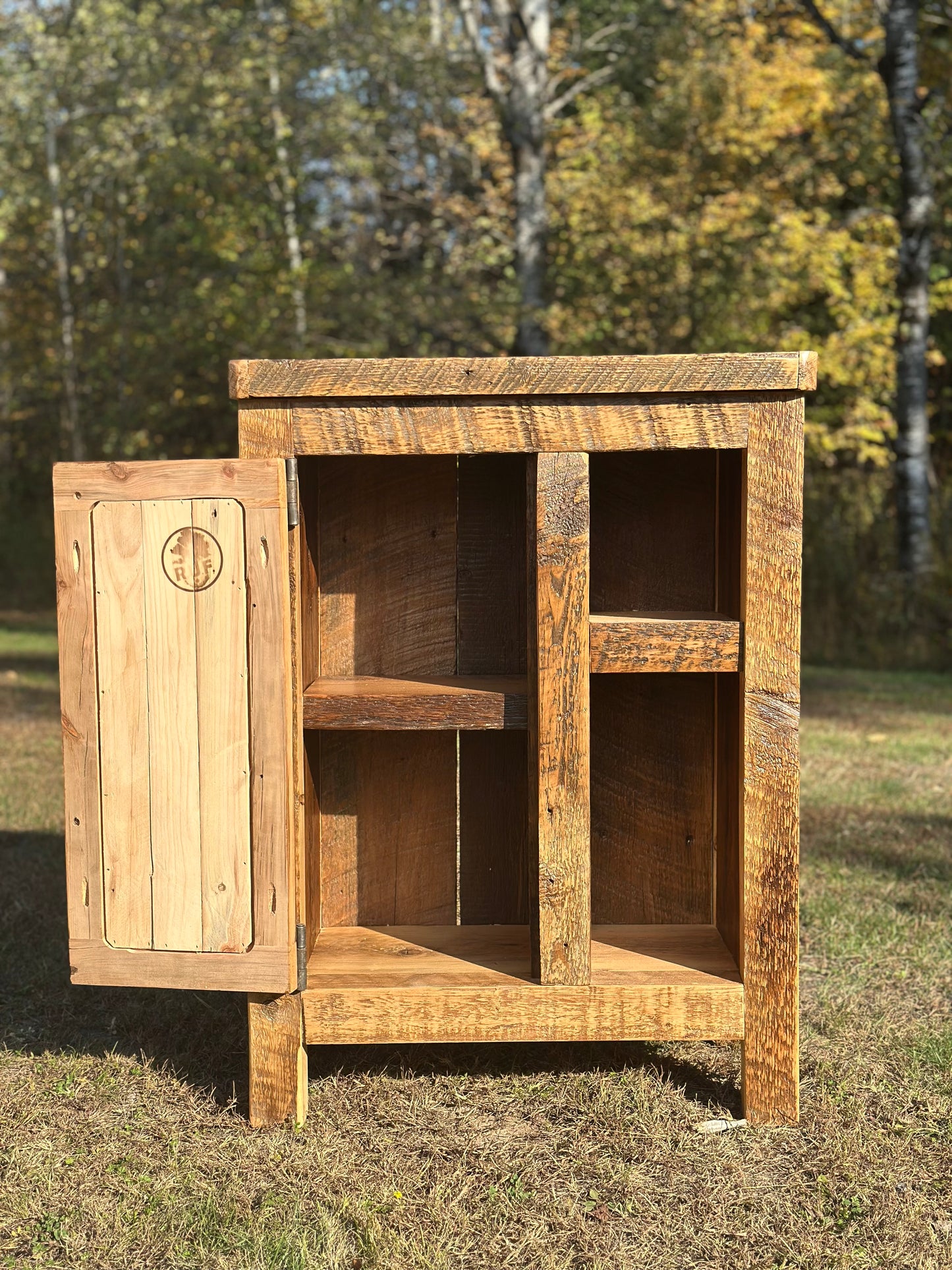 27” L Rustic Reclaimed Wood Compact Cabinet