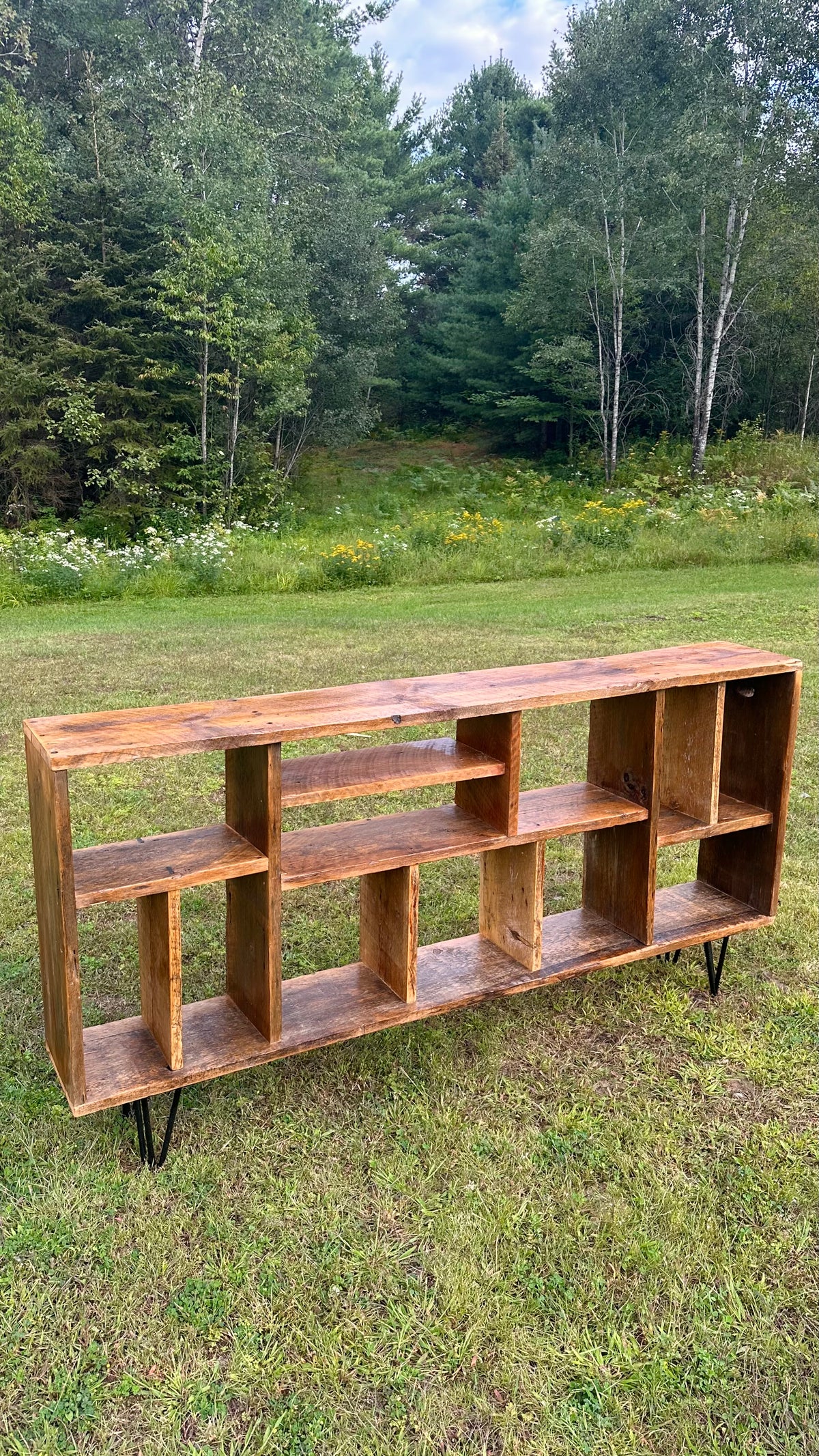 6' L Rustic Reclaimed Wood Media / Console Table