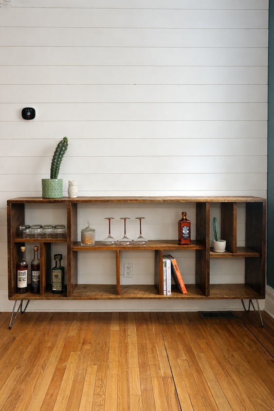 6’ L Rustic Reclaimed Wood Bar / Sofa Table