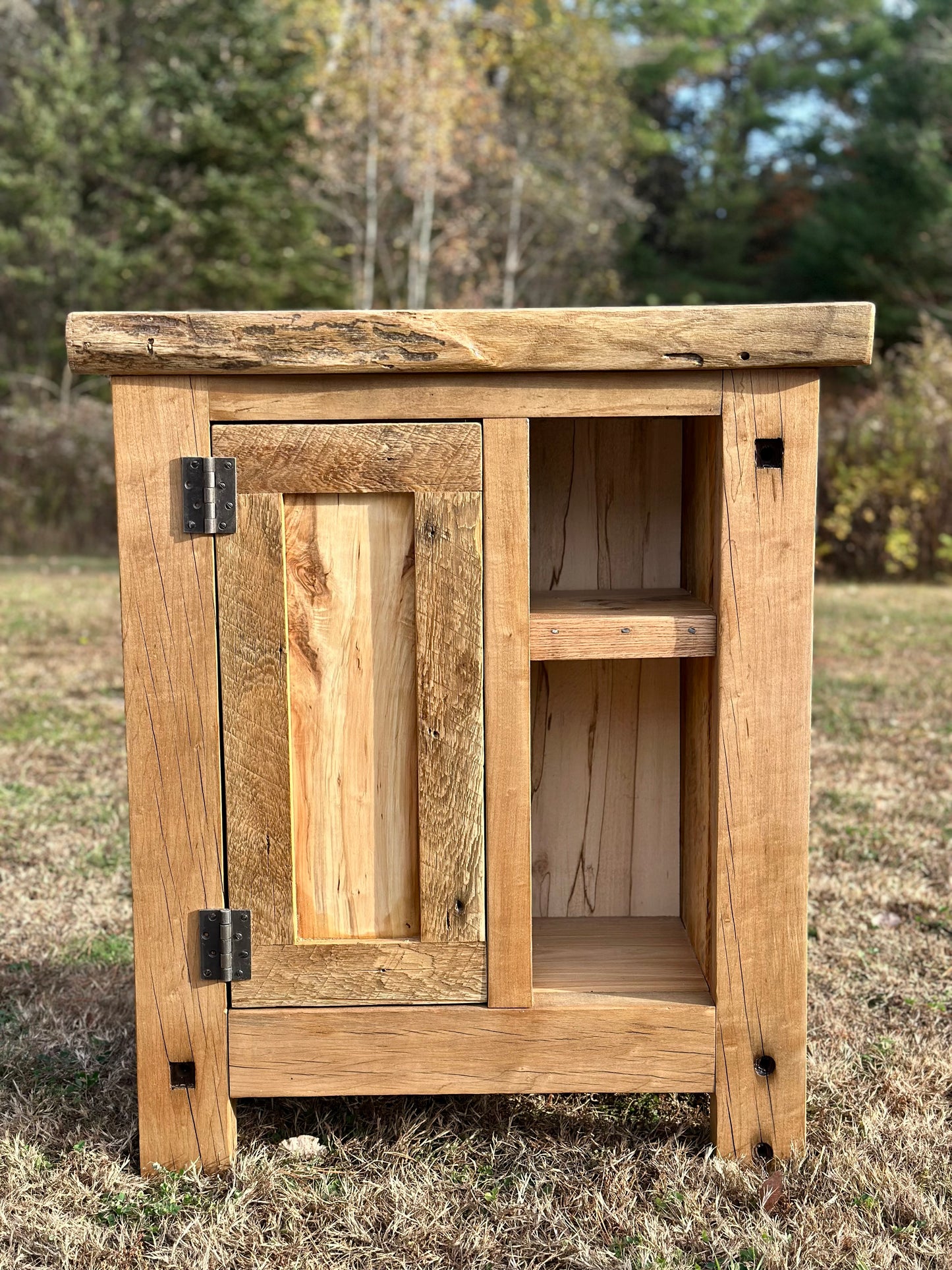 2 1/2’ L Rustic Reclaimed Wood Cabinet