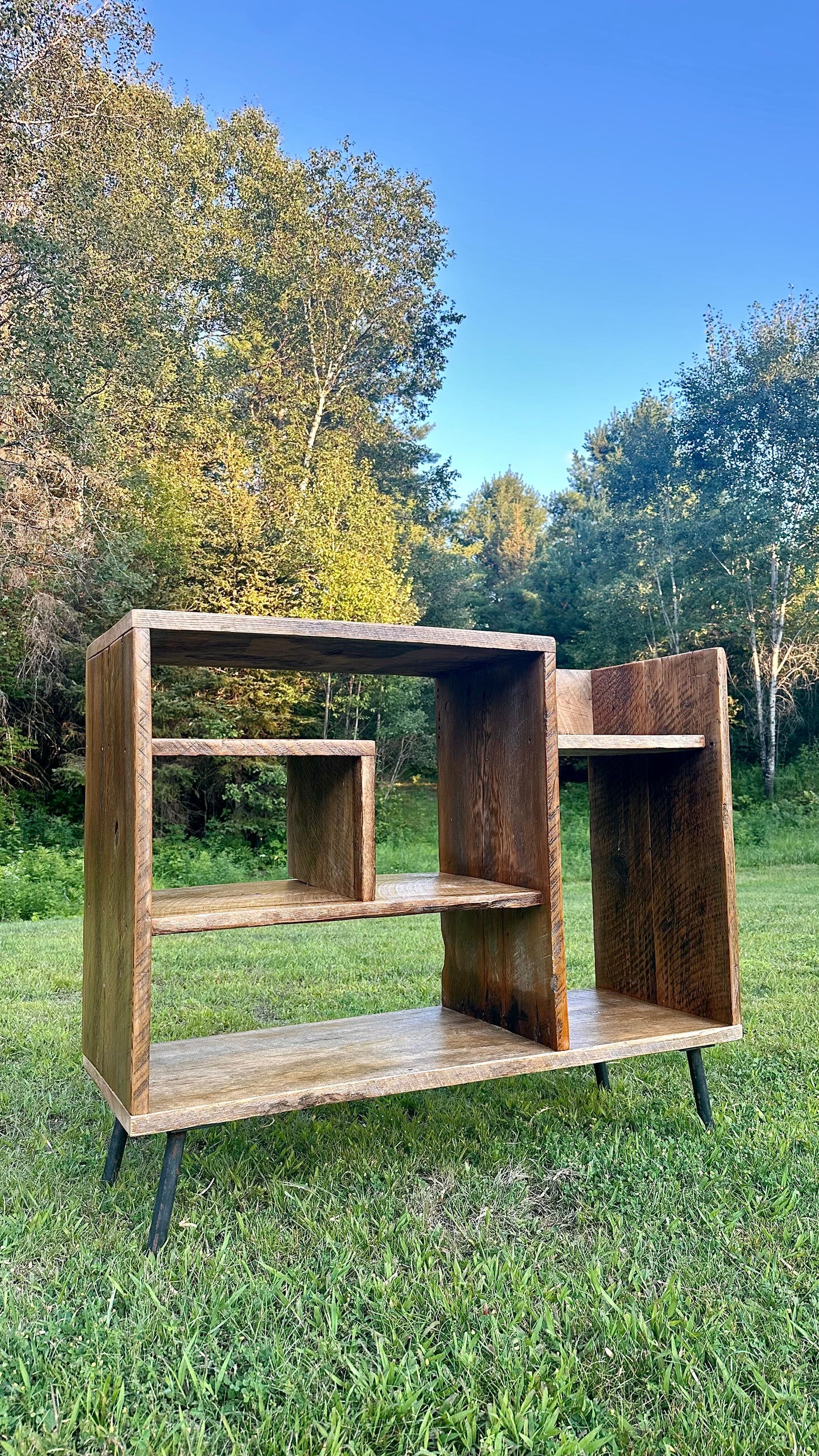 3.5' L Rustic Reclaimed Wood Retro Style Table
