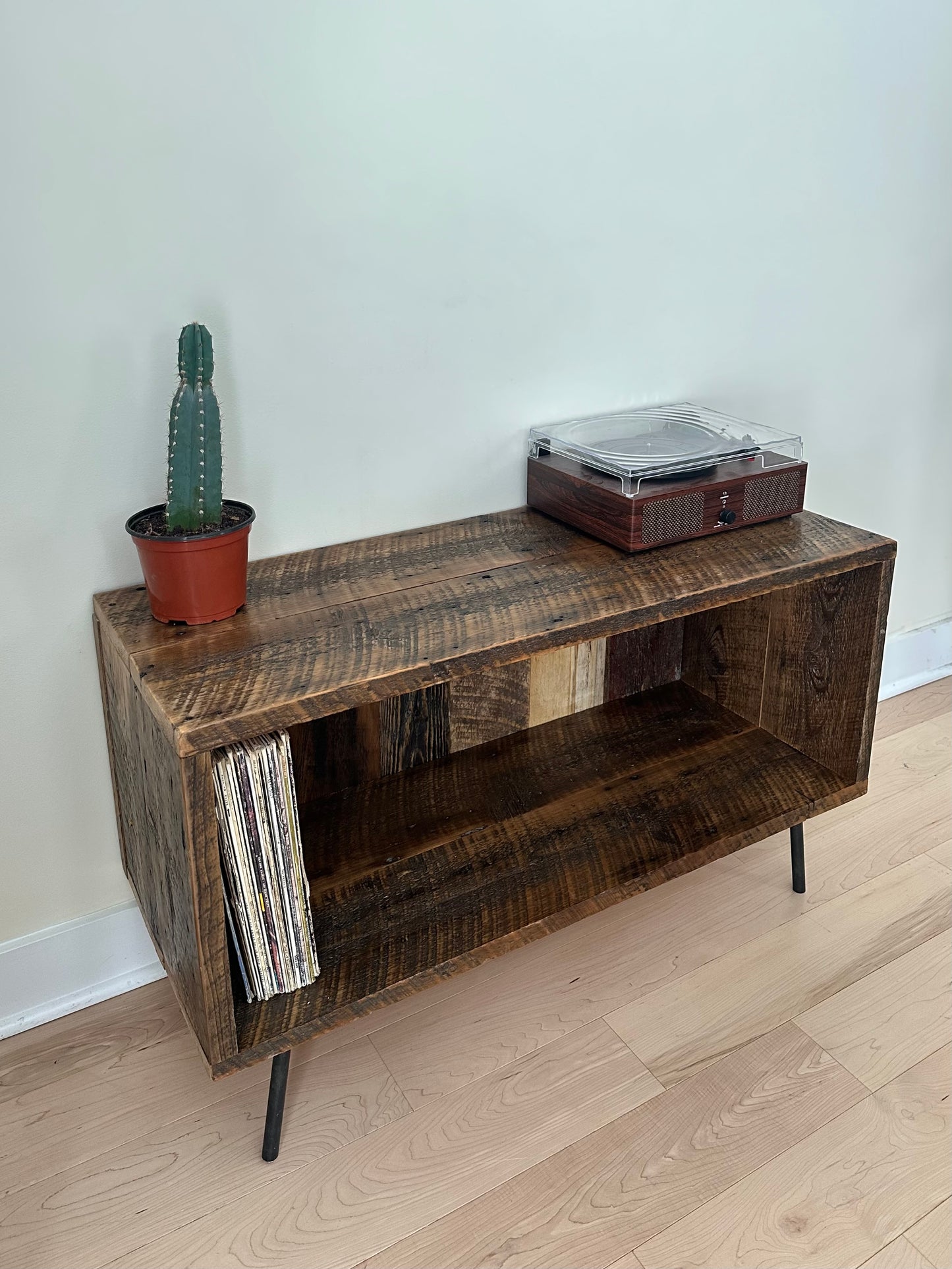 40” L Rustic Wood MCM Style Table