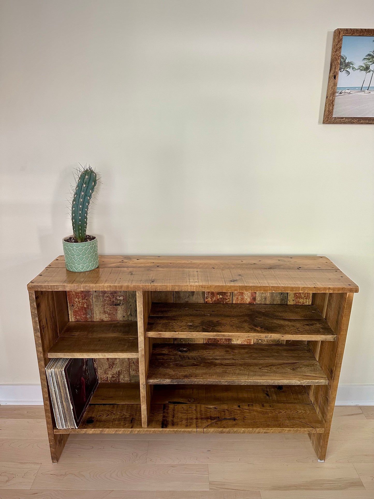 4’ L Rustic Reclaimed Wood Console / Media Table