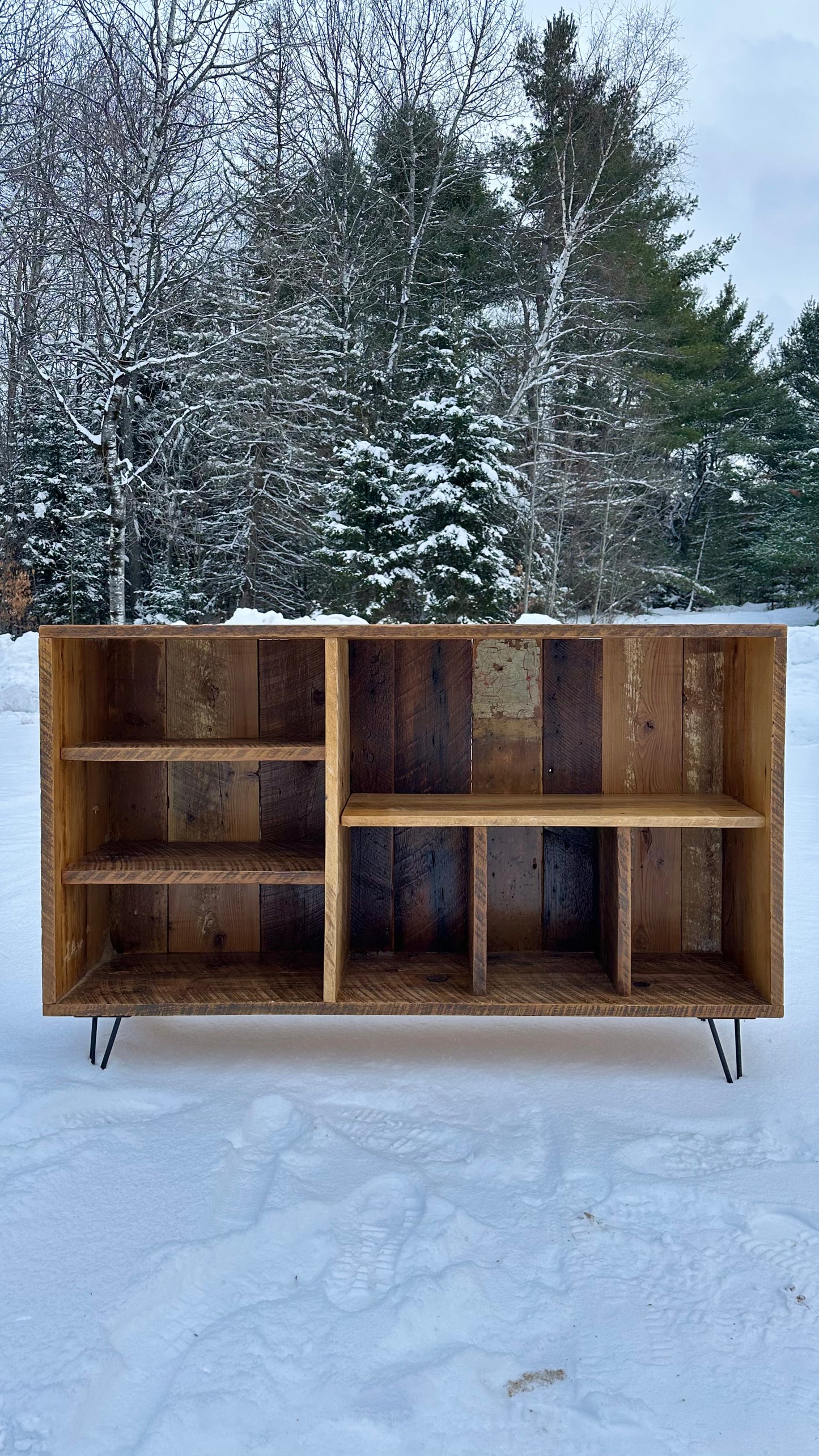 4’ L Rustic Reclaimed Wood Console / Media Table