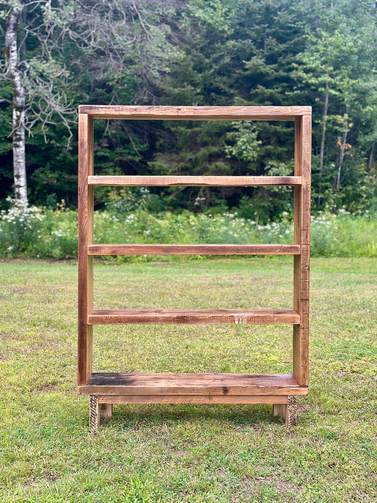 4' L Rustic Wood Bookcase / Shelf