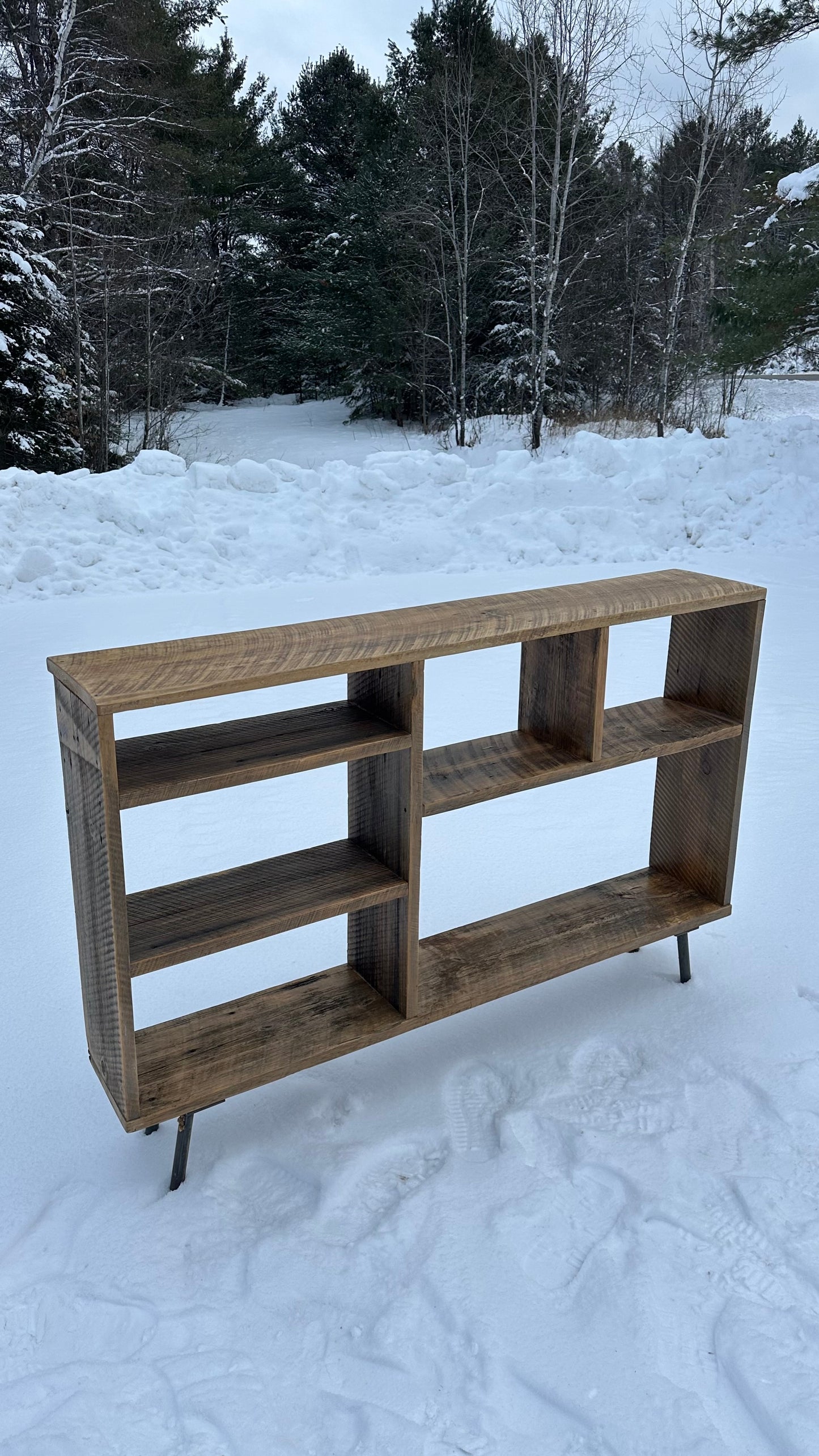 4 1/2’ L Rustic Reclaimed Wood Console / Bar Table