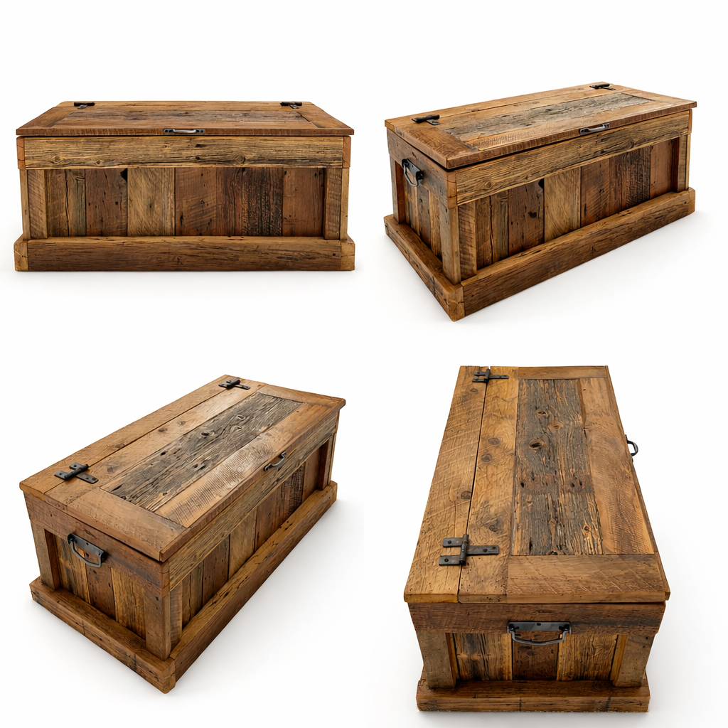 Rustic Reclaimed Wood Chest / Coffee Table