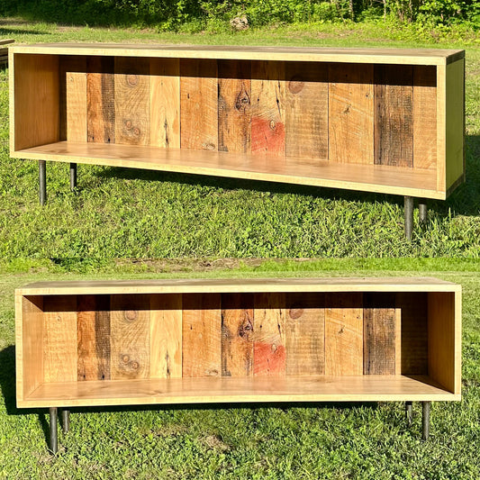 5' Rustic Wood Low Profile Media Stand