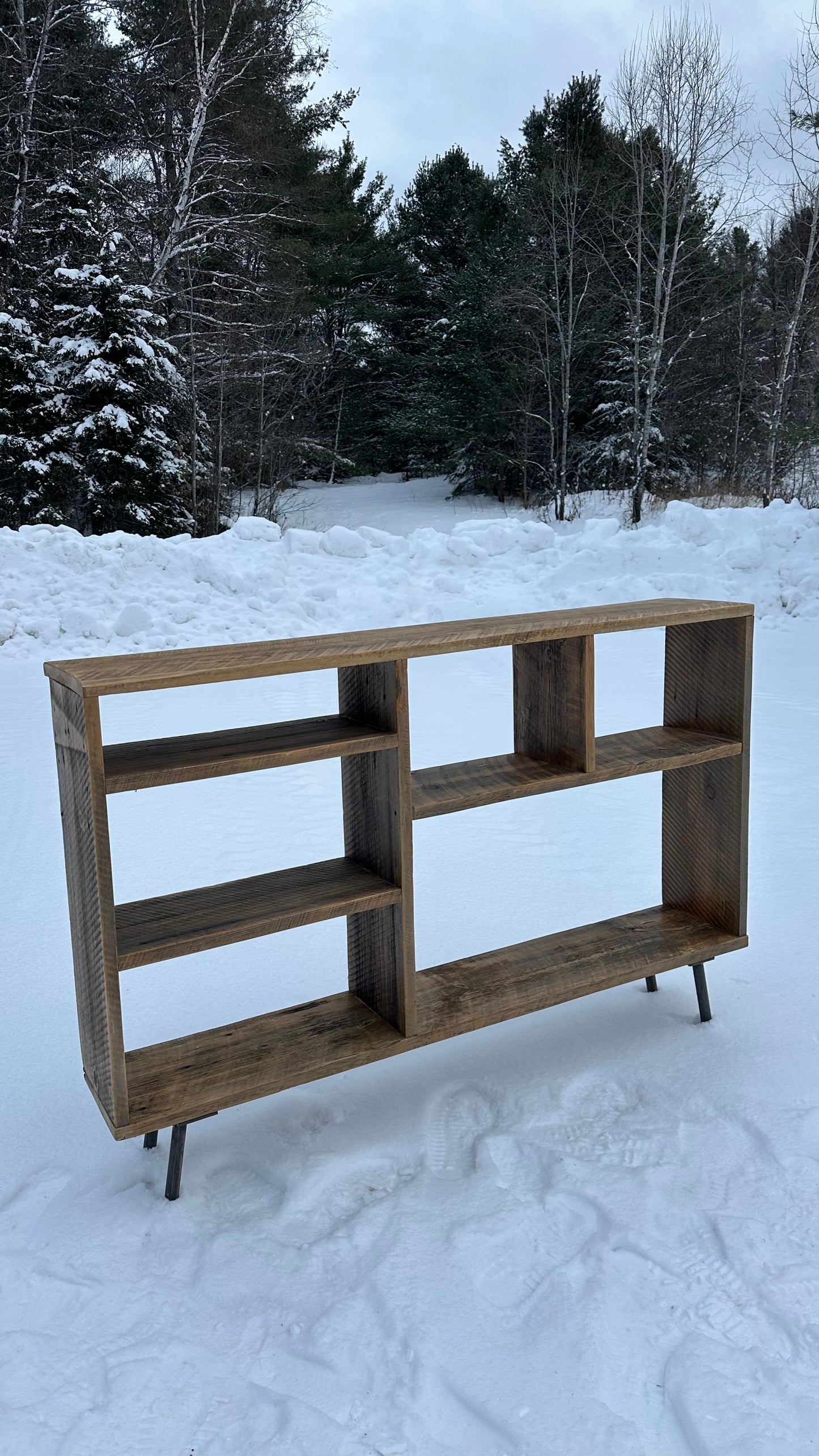 4 1/2’ L Rustic Reclaimed Wood Console / Bar Table