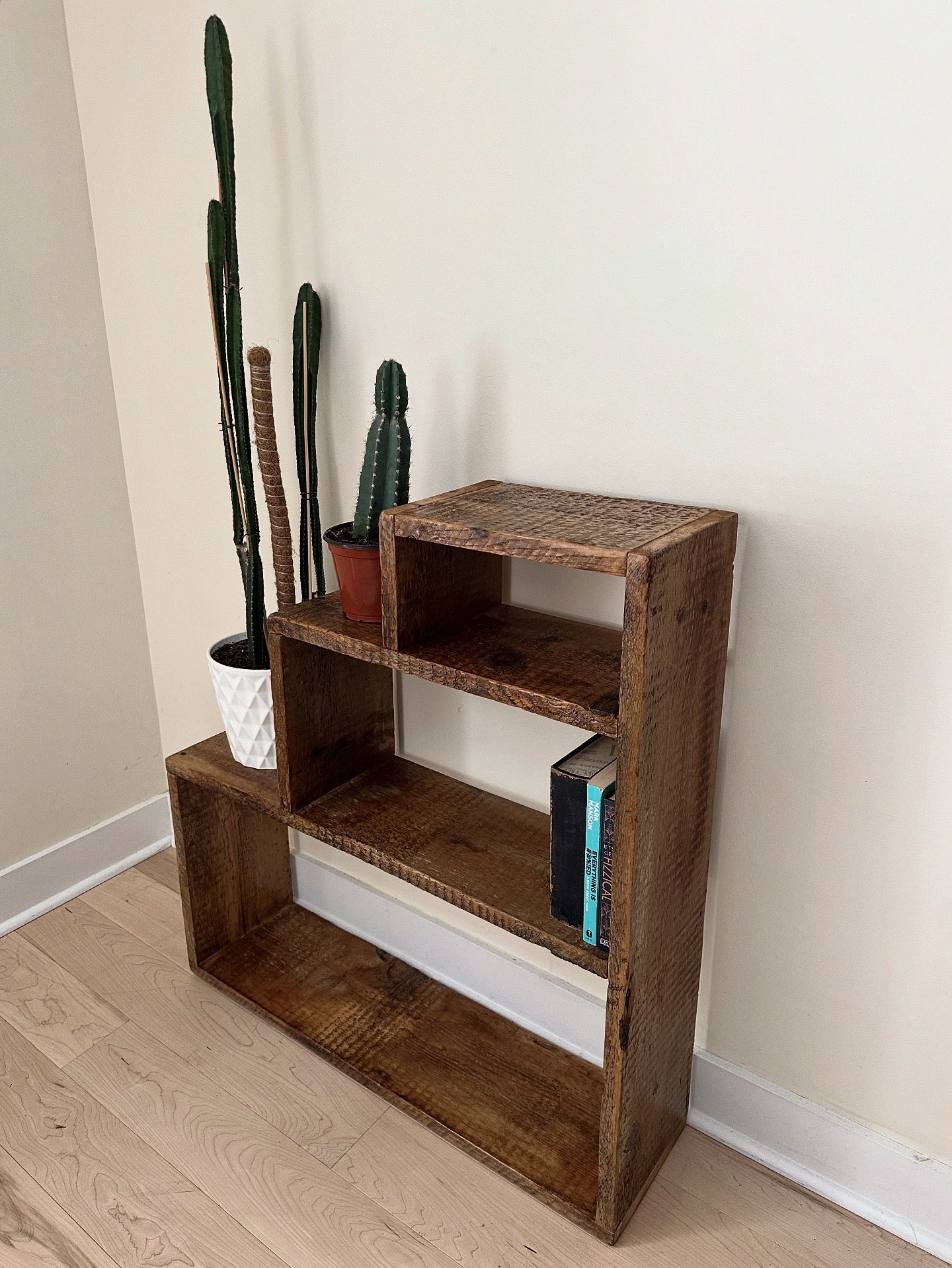 3’ L Rustic Reclaimed Wood Shelf / Bookcase