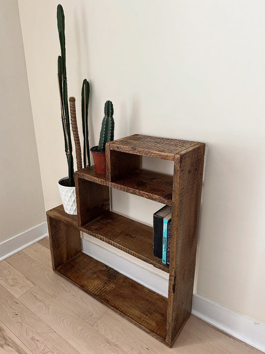 3’ L Rustic Reclaimed Wood Shelf / Bookcase