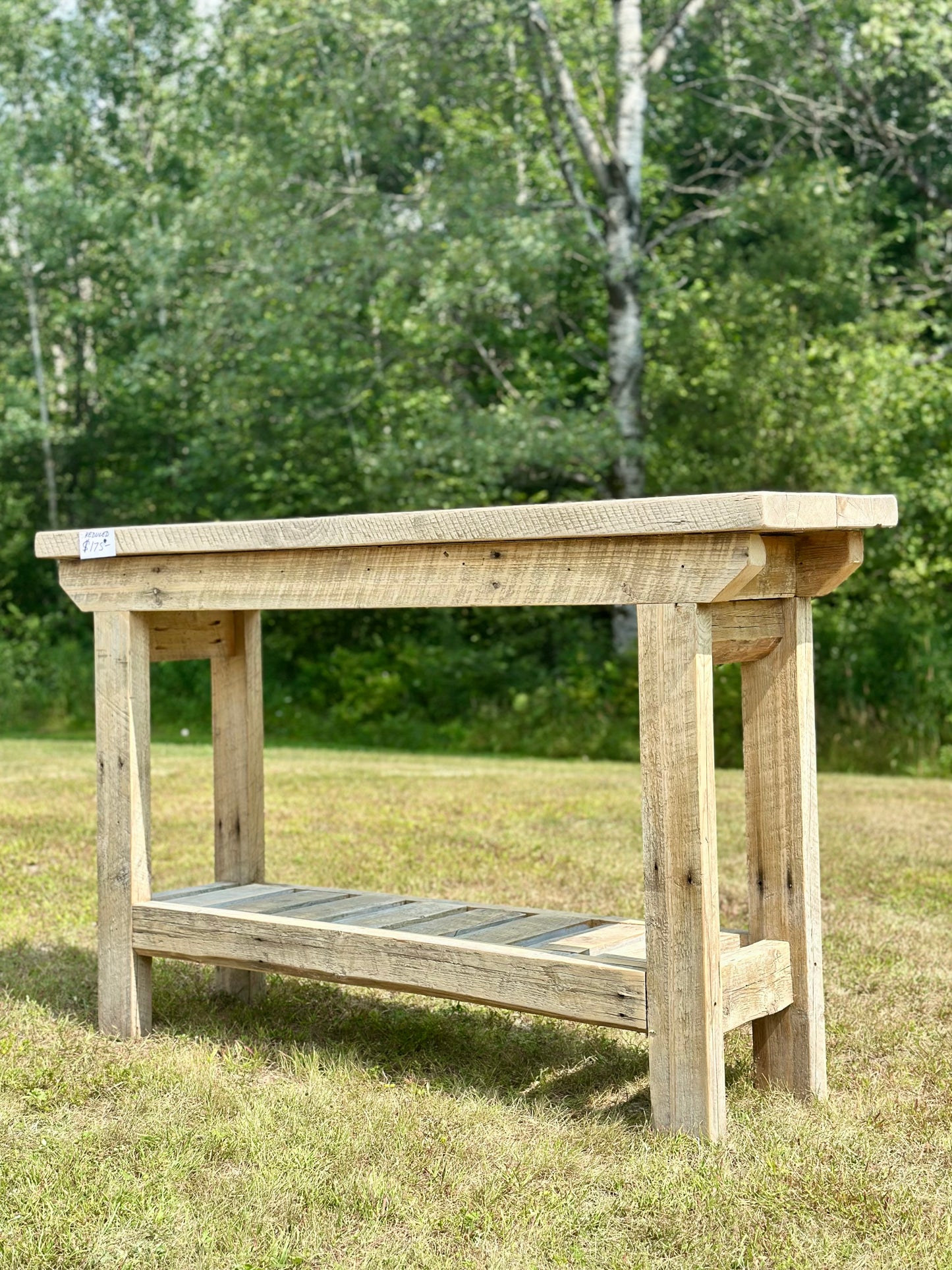 5’ L Rustic Wood Indoor / Outdoor Bar or Console Table