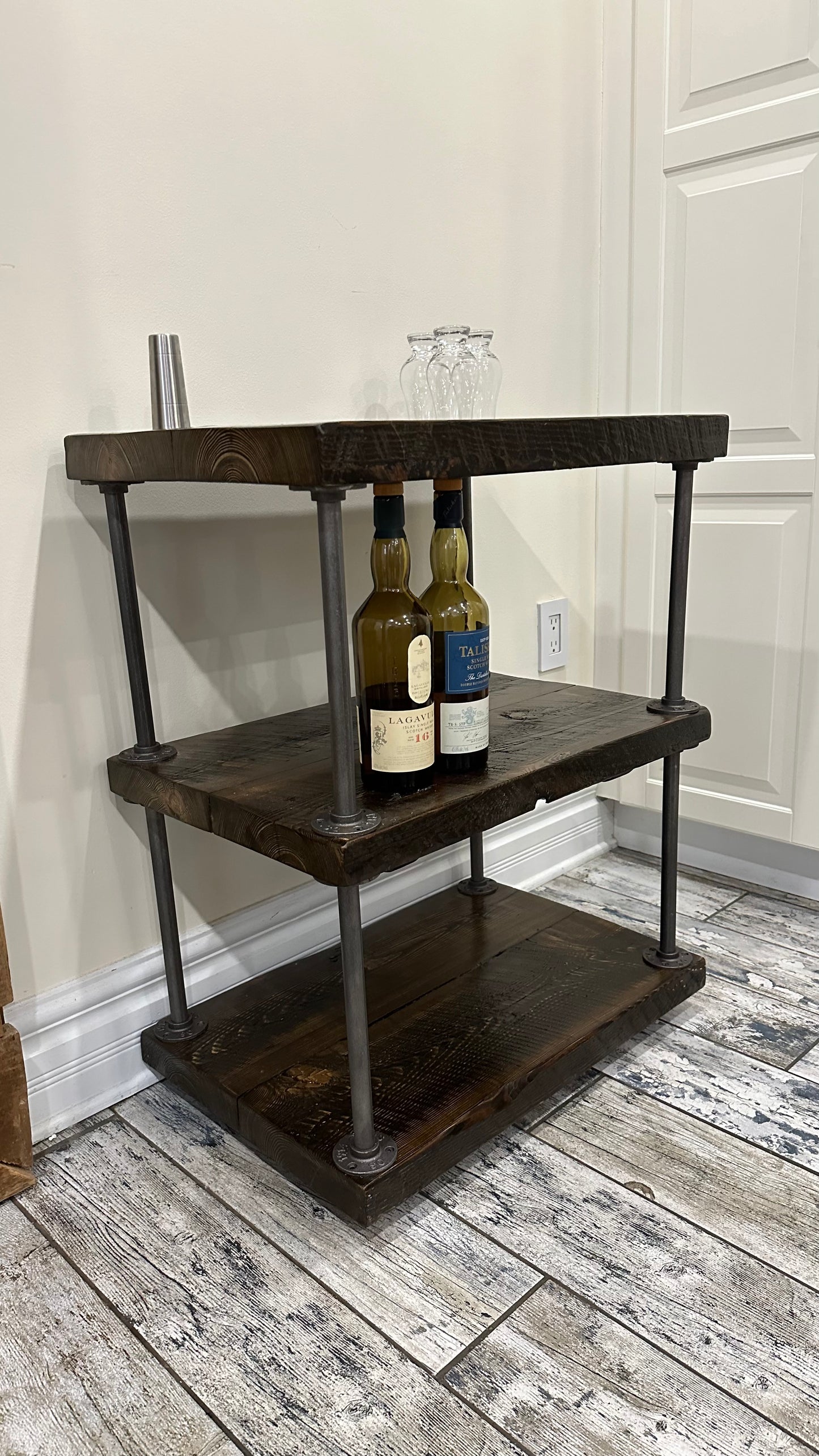 Rustic Reclaimed Wood Industrial Style Table