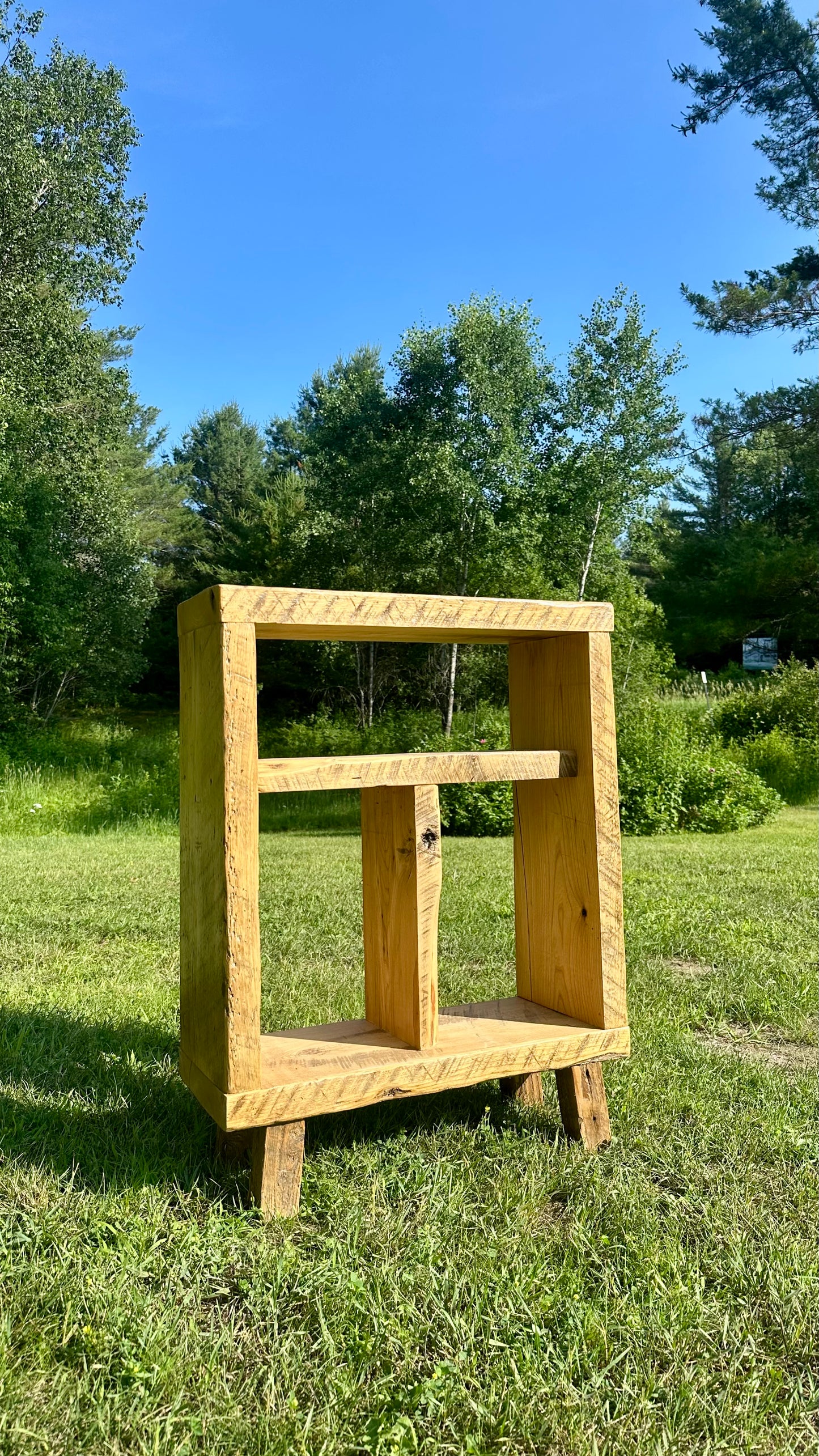 2’ L Rustic Ash Wood Side / Entryway Table
