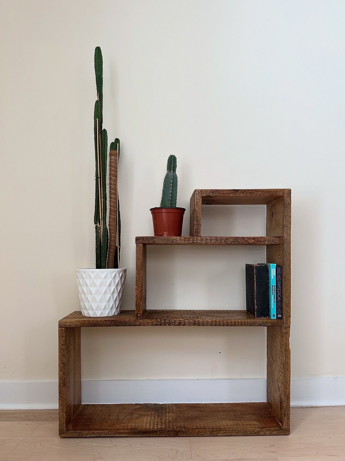 3’ L Rustic Reclaimed Wood Shelf / Bookcase
