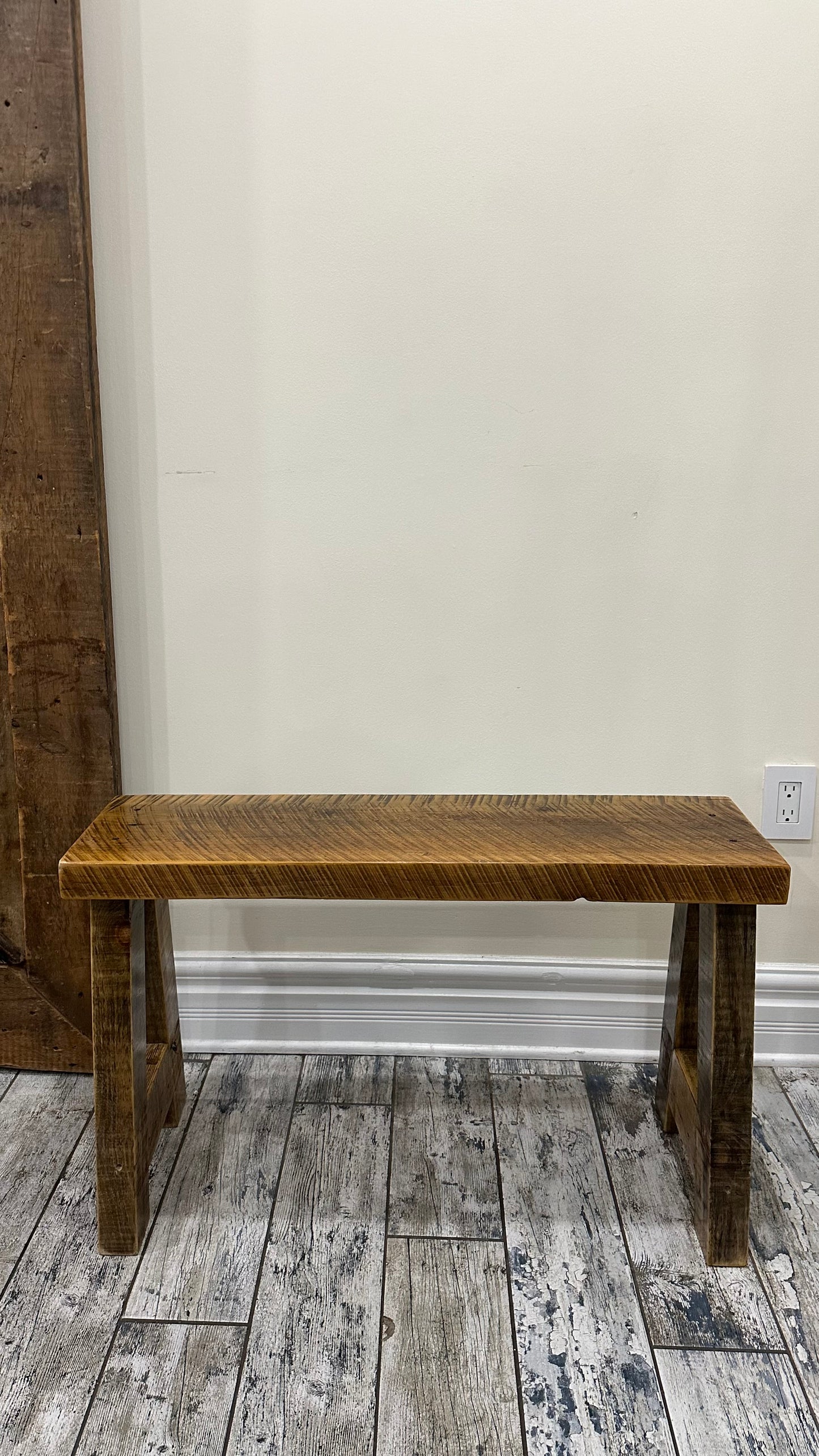 3’ L Rustic Wood Minimalist Style Bench