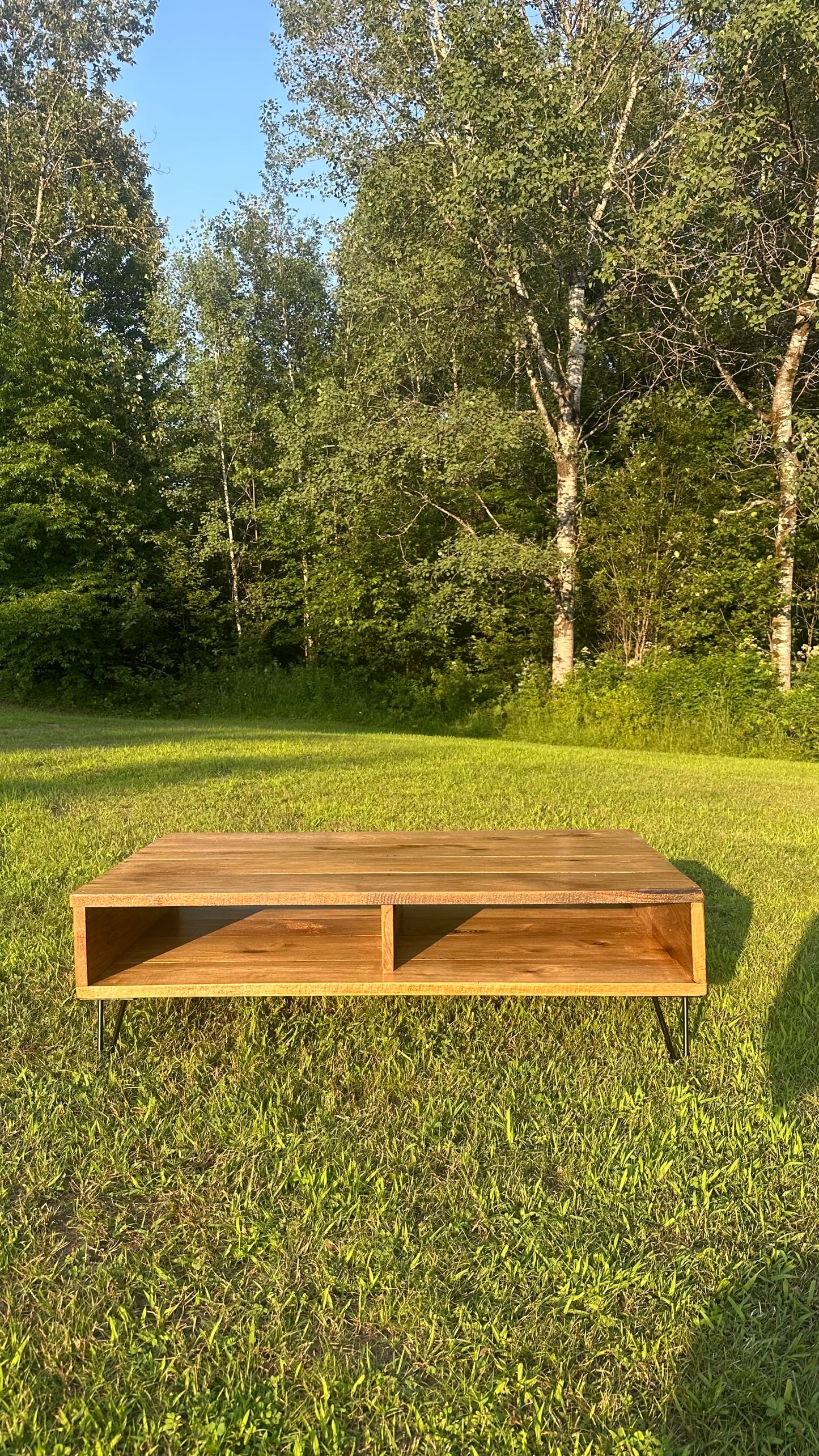 Rustic Retro Inspired Wood Coffee Table